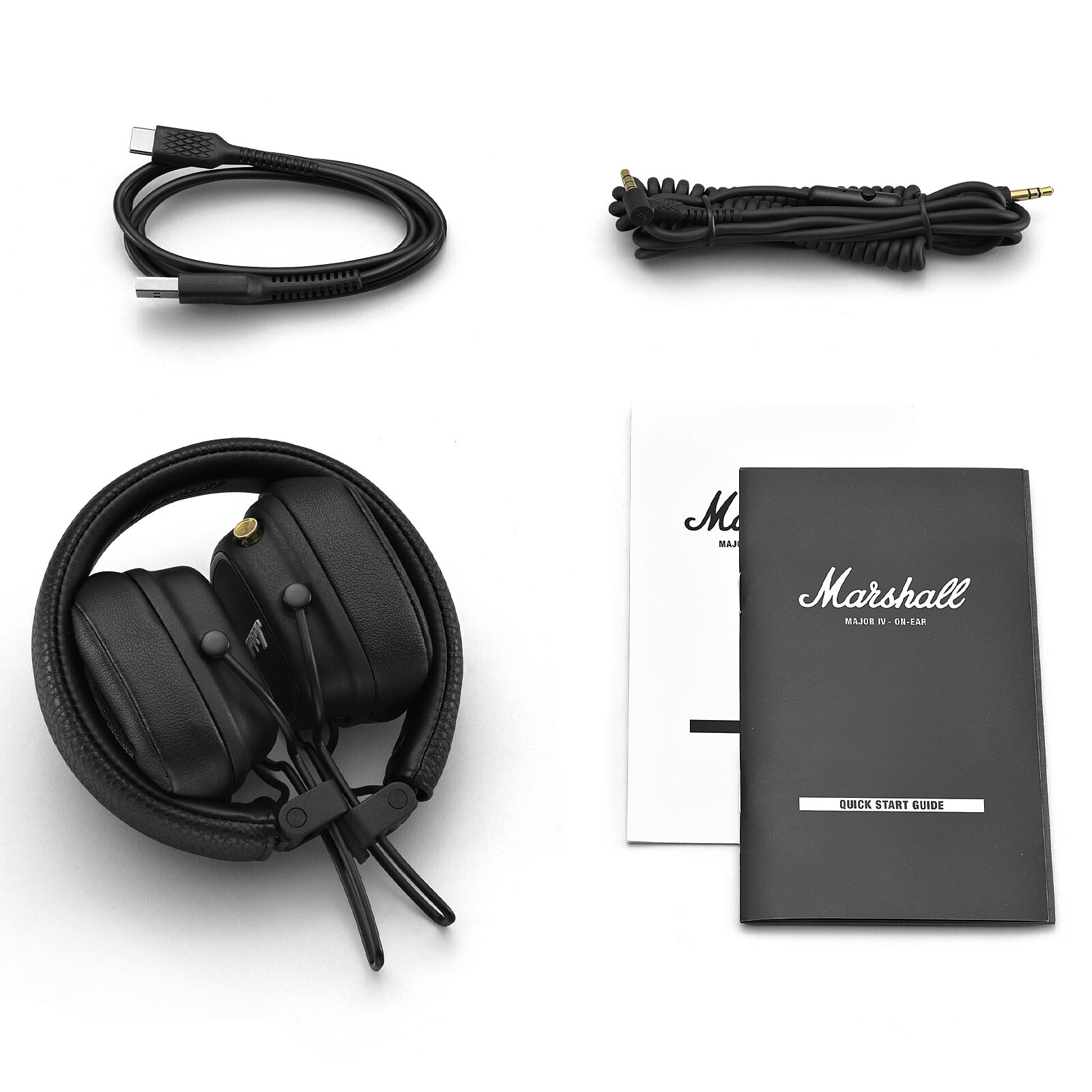 Marshall Major IV - Auriculares Bluetooth - 80 horas batería - Negro