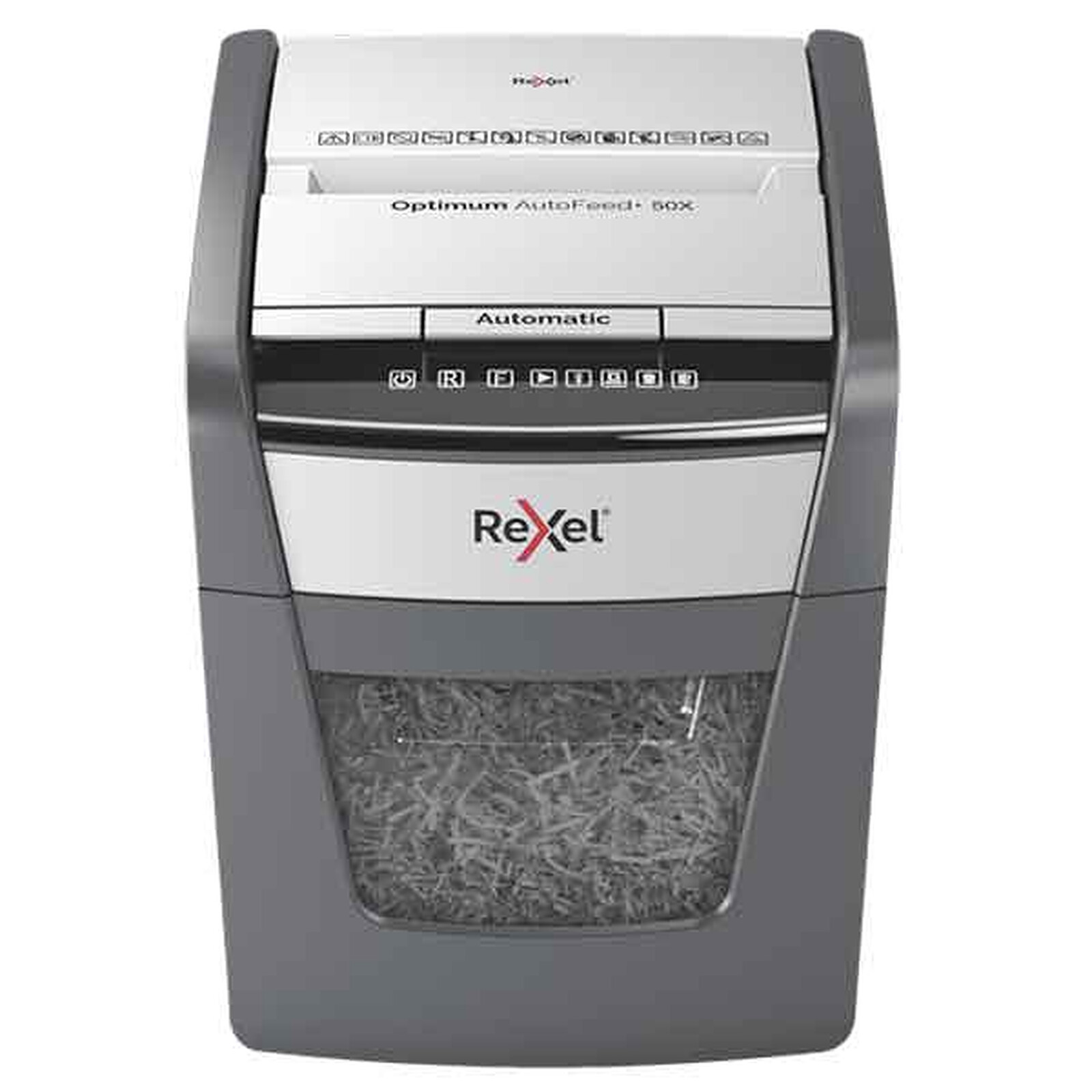 Destructeur papier Rexel optimum Auto+ 225M P5 particules 2x15mm sur