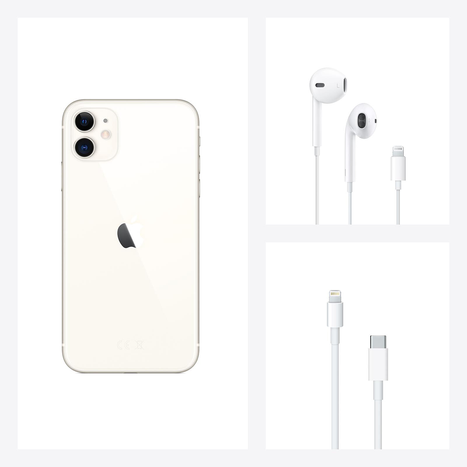 Téléphone portable Apple iPhone 11 128 Go blanc sans accessoires