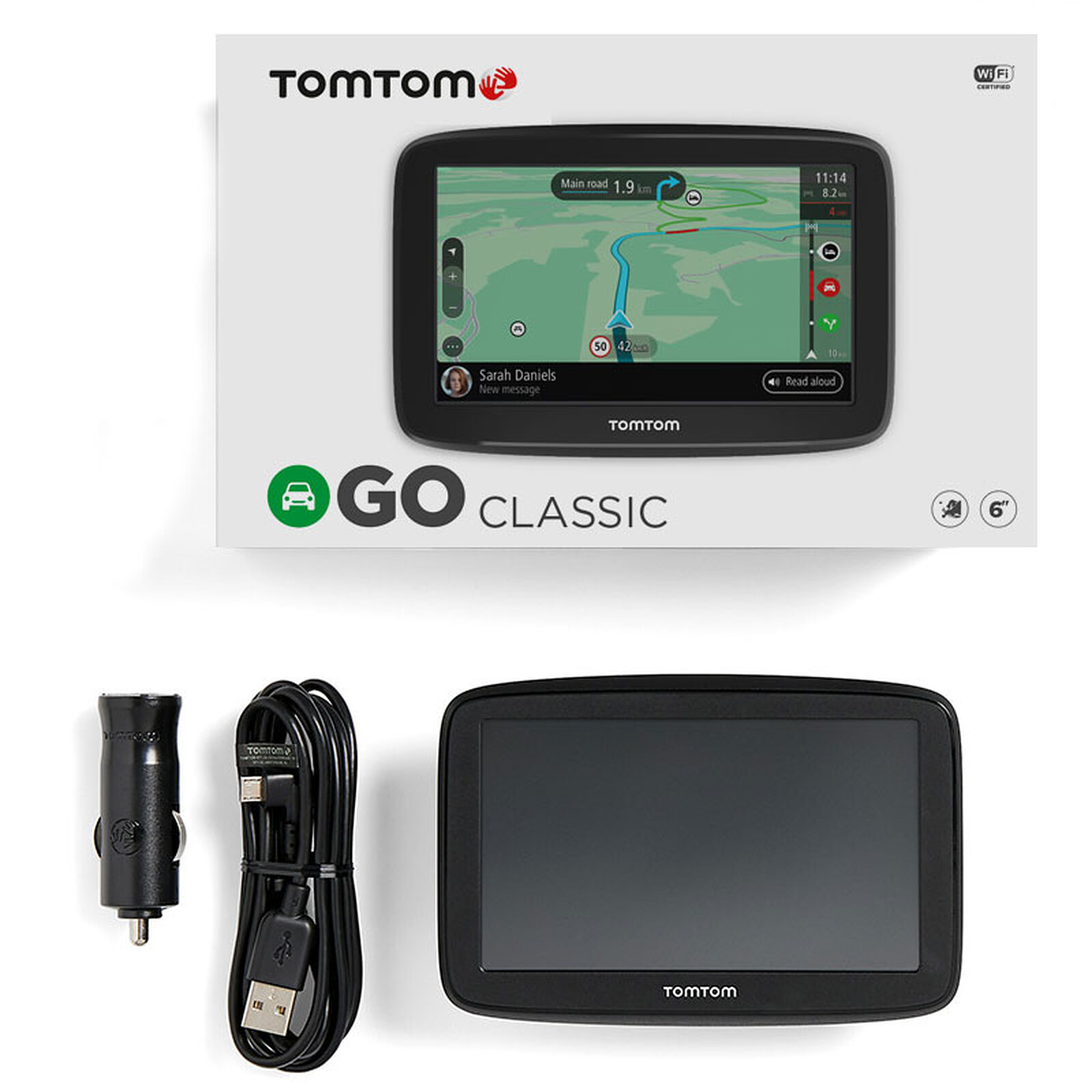 Black/Grey TomTom Start 60 6-Inch Sat Nav with Western Europe Maps and Lifetime Map Updates 