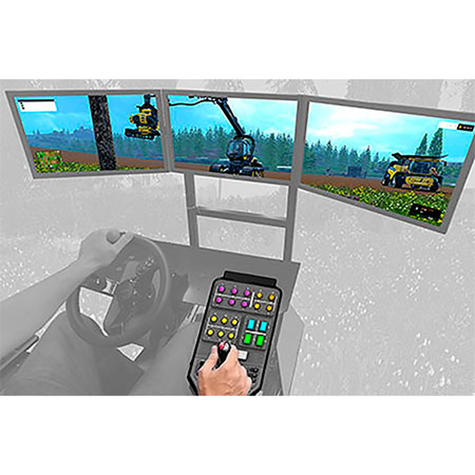 Volant de course de jeu Volant Farming Simulator avec port USB universel et  avec