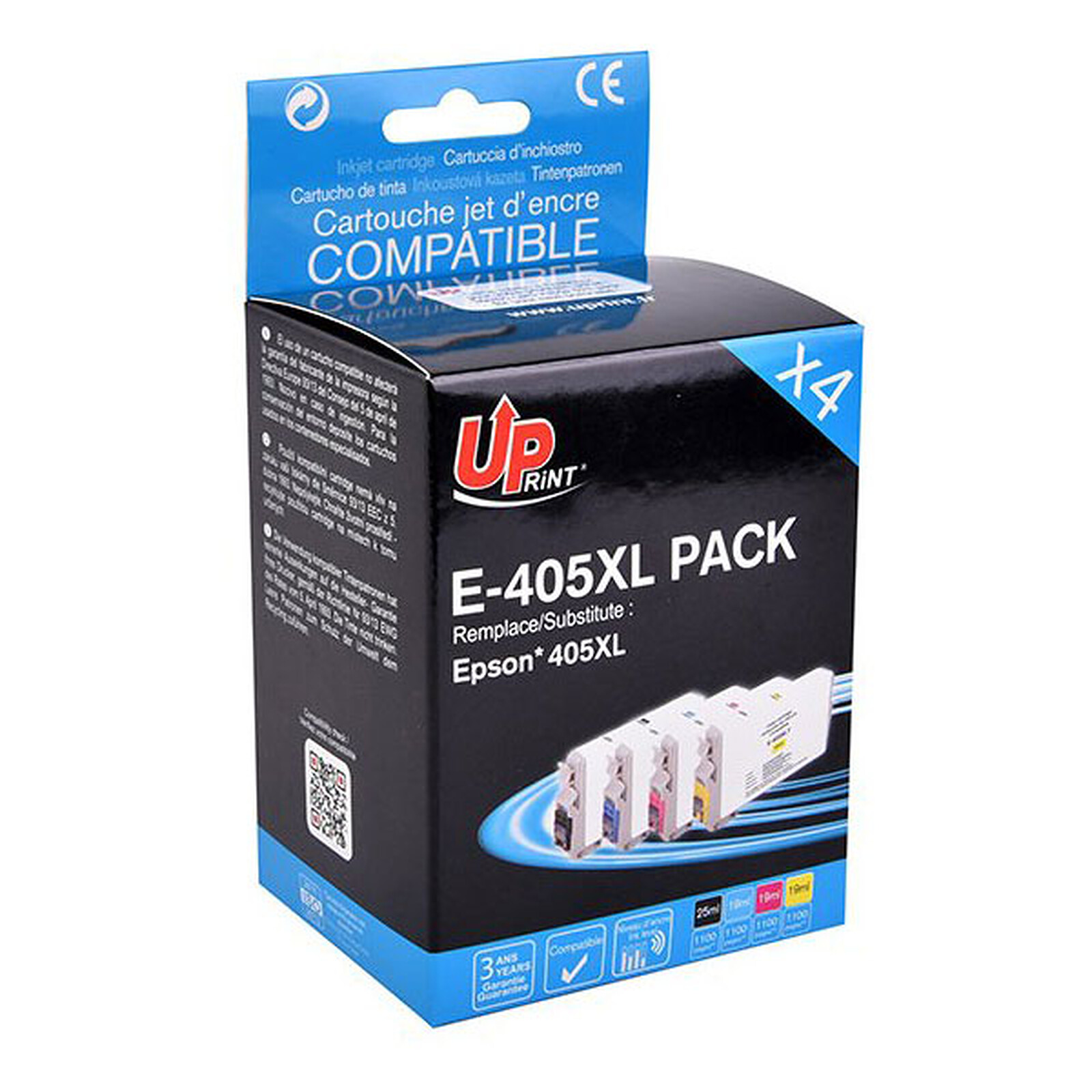 UPRINT E-603XL BK/C/M/Y PACK 4 CARTOUCHES COMPATIBLES AVEC EPSON