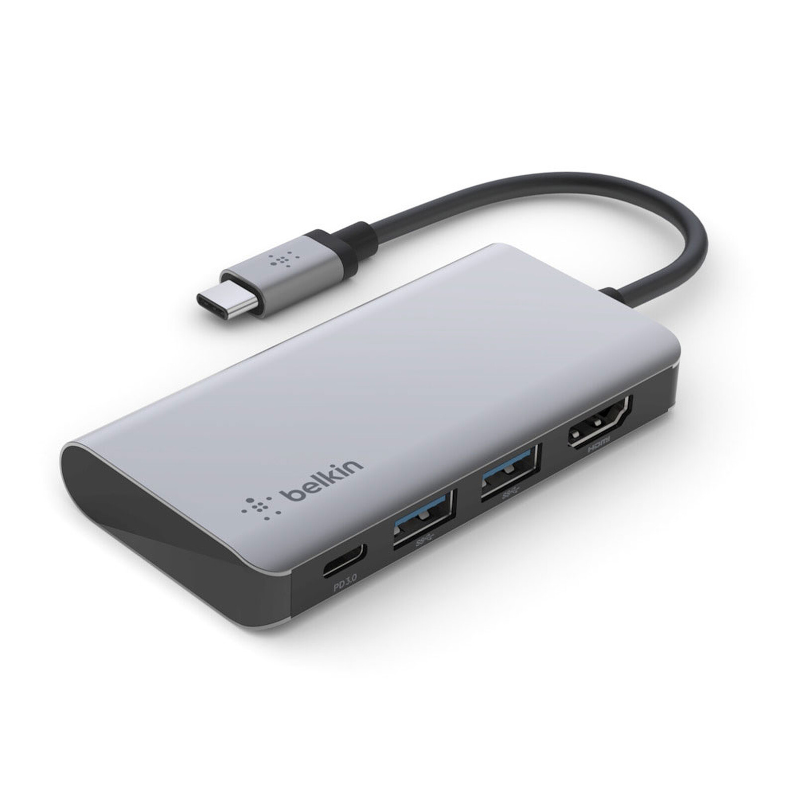 Hub USB-C de Belkin con 1 x HDMI, 2 x USB-A y 1 x USB-C - 100 W Passtrhough  - Docking station Portátil - LDLC