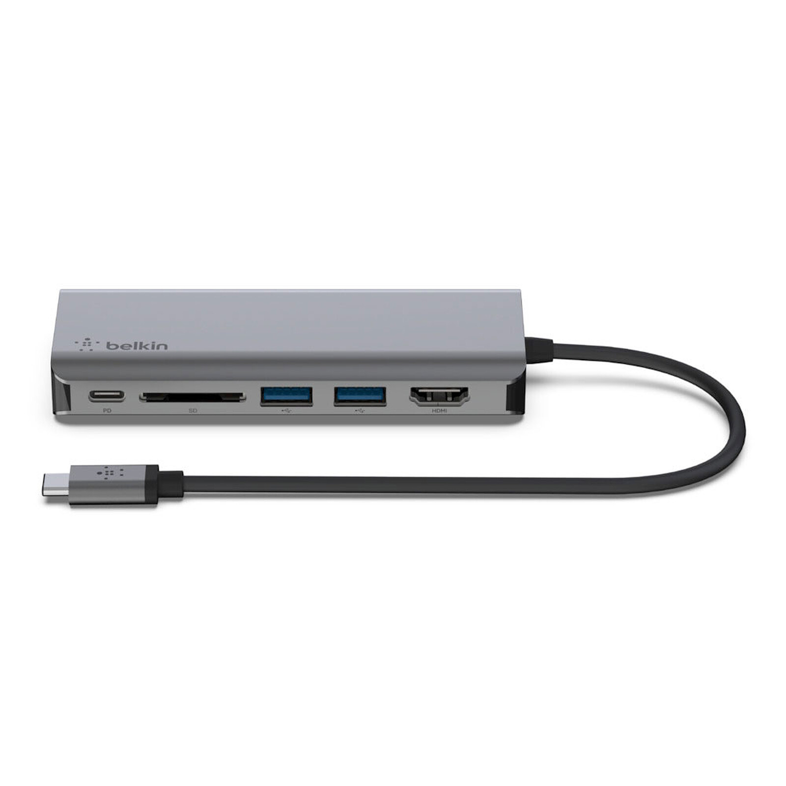 Estación de acoplamiento USB-C con 1 x HDMI, 2 x USB-A, 1 x RJ45, 1 x SD - 100 - Docking station Portátil Belkin en LDLC