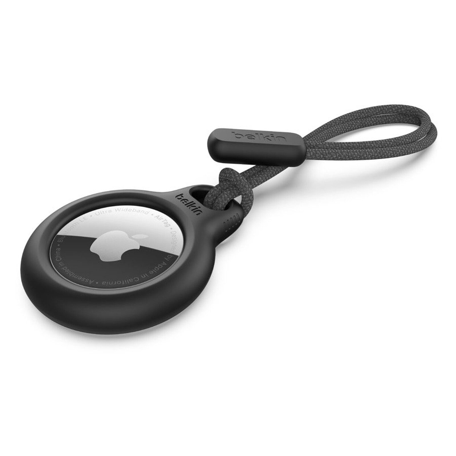 Support sécurisé avec porte-clés Belkin pour AirTag Noir - Balise