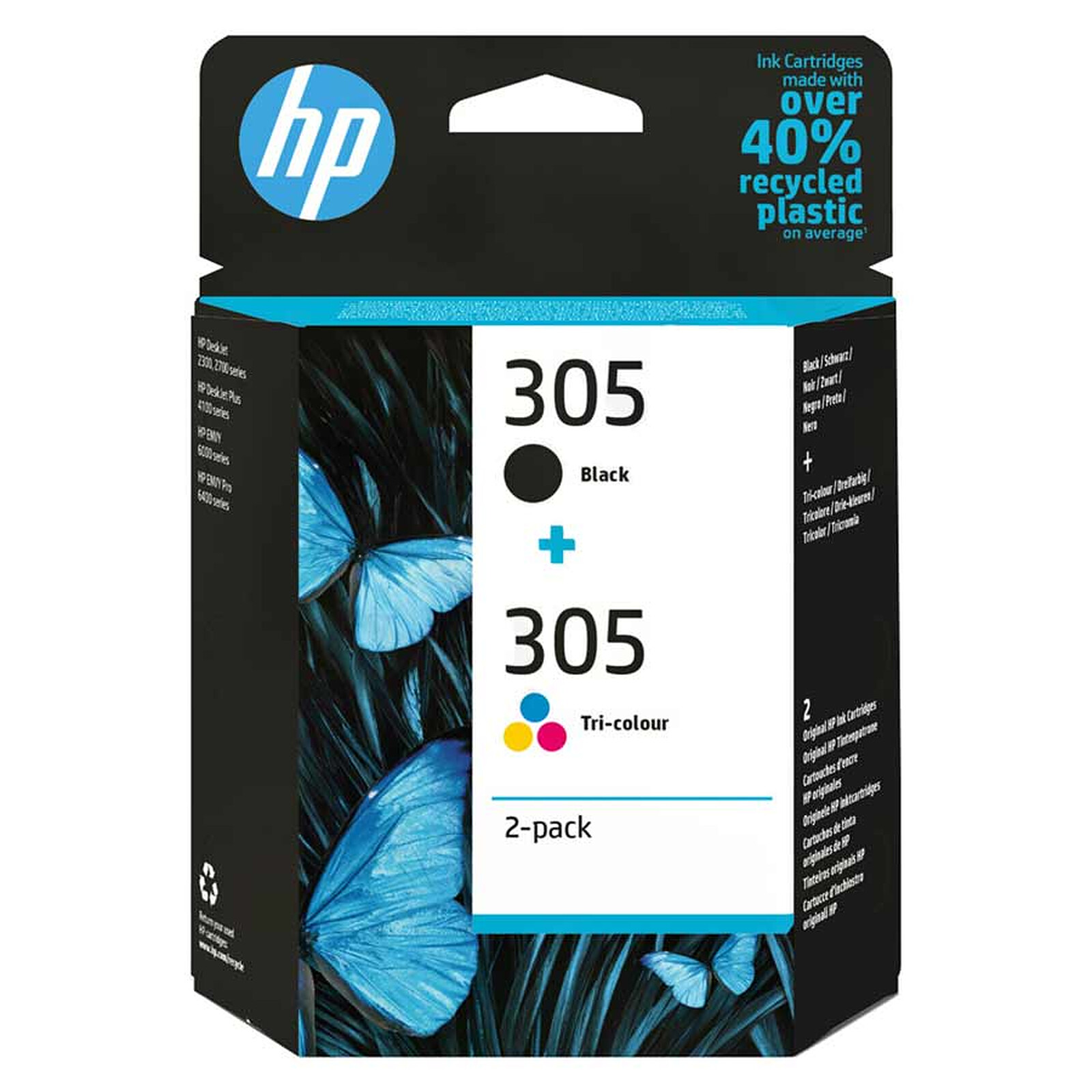 HP 305 2 Pack Black/3 Colours (6ZD17AE) - Printer cartridge - LDLC