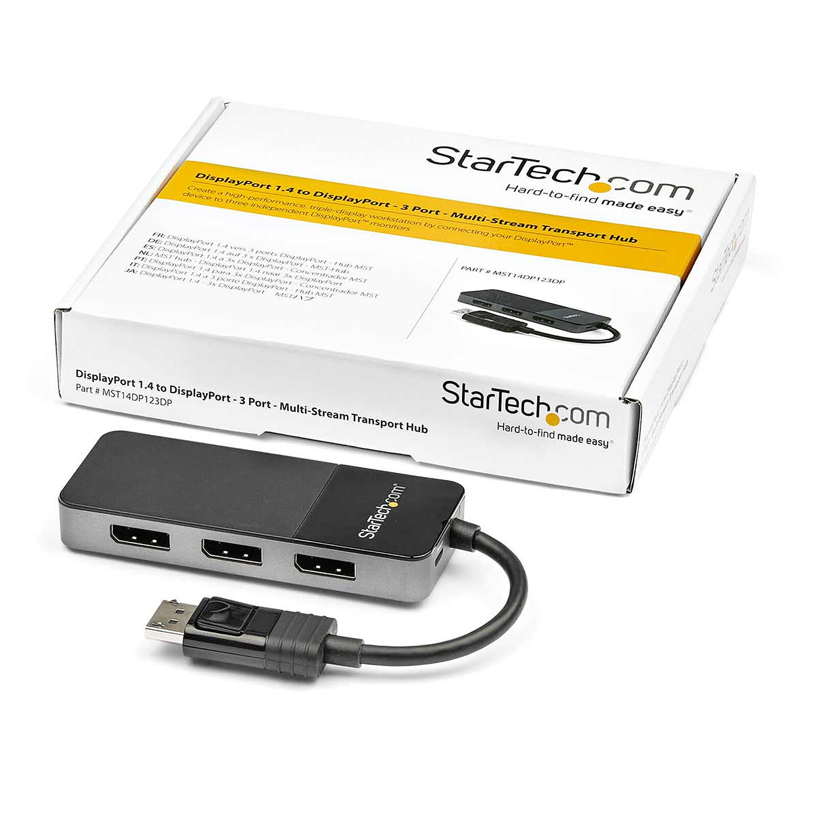 StarTech.com 4K HDMI Splitter 1 In 2 Out - 4K 30Hz HDMI 1.4 2 Port Video  Splitter Box -with high speed HDMI cable, USB power cable - Black