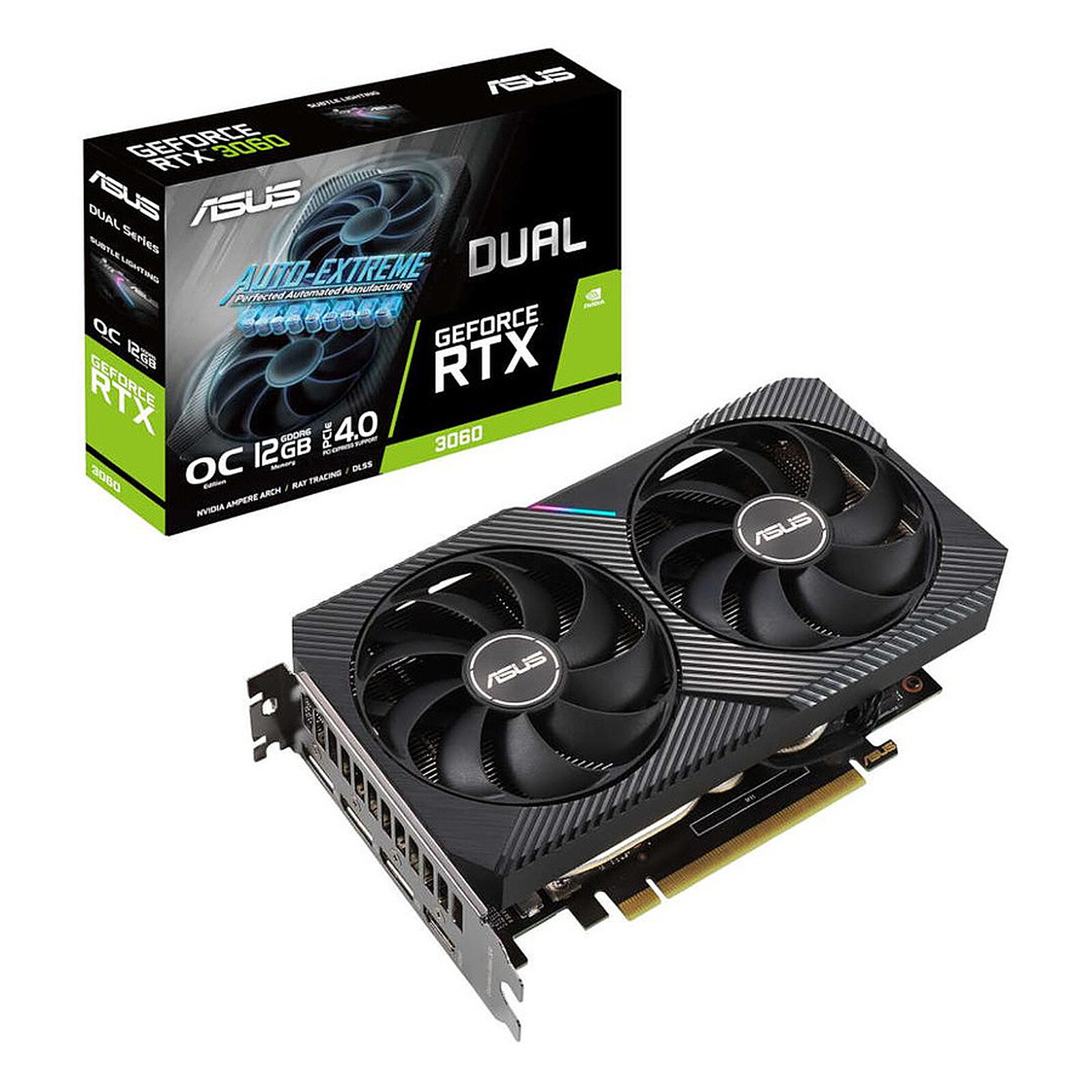 Asus DUAL-RTX4070-O12G + Support VGA ARGB M.RED - Carte graphique