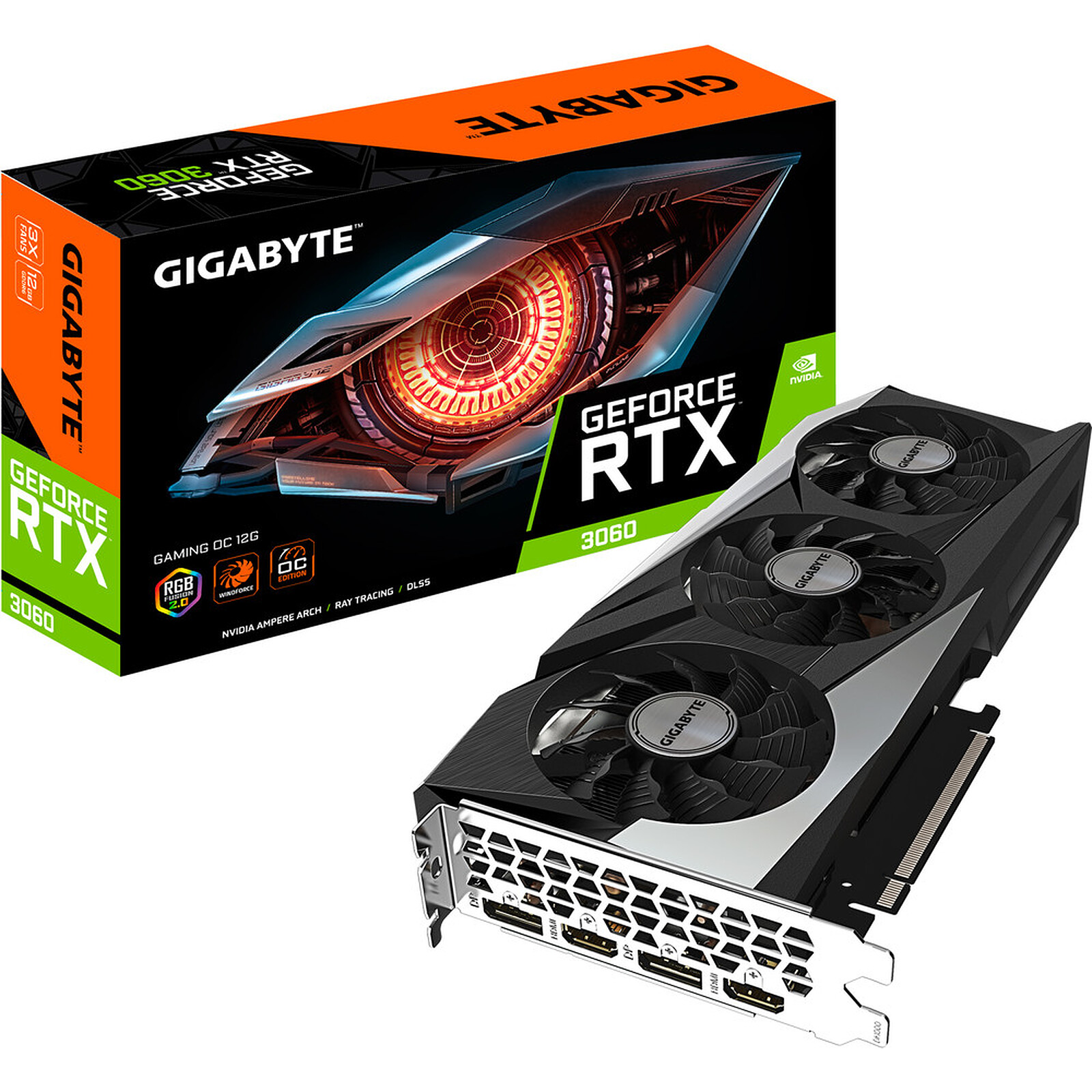 Gigabyte GeForce RTX 3060 GAMING OC 12G (rev 2.0) (LHR) - Graphics 