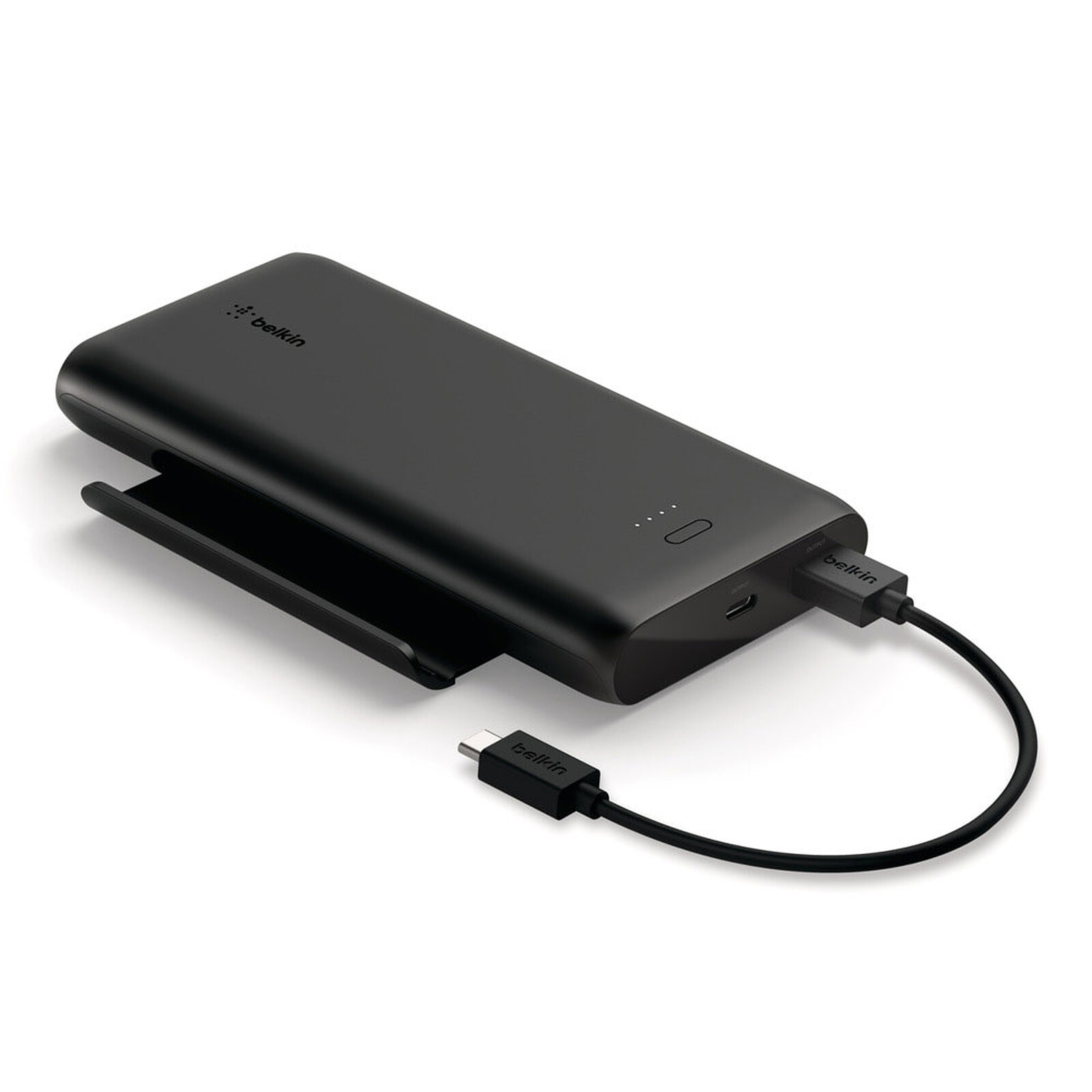 Belkin Batterie externe 10K avec câbles intégrés lightning et USB-C, bleu - Batterie  externe - LDLC