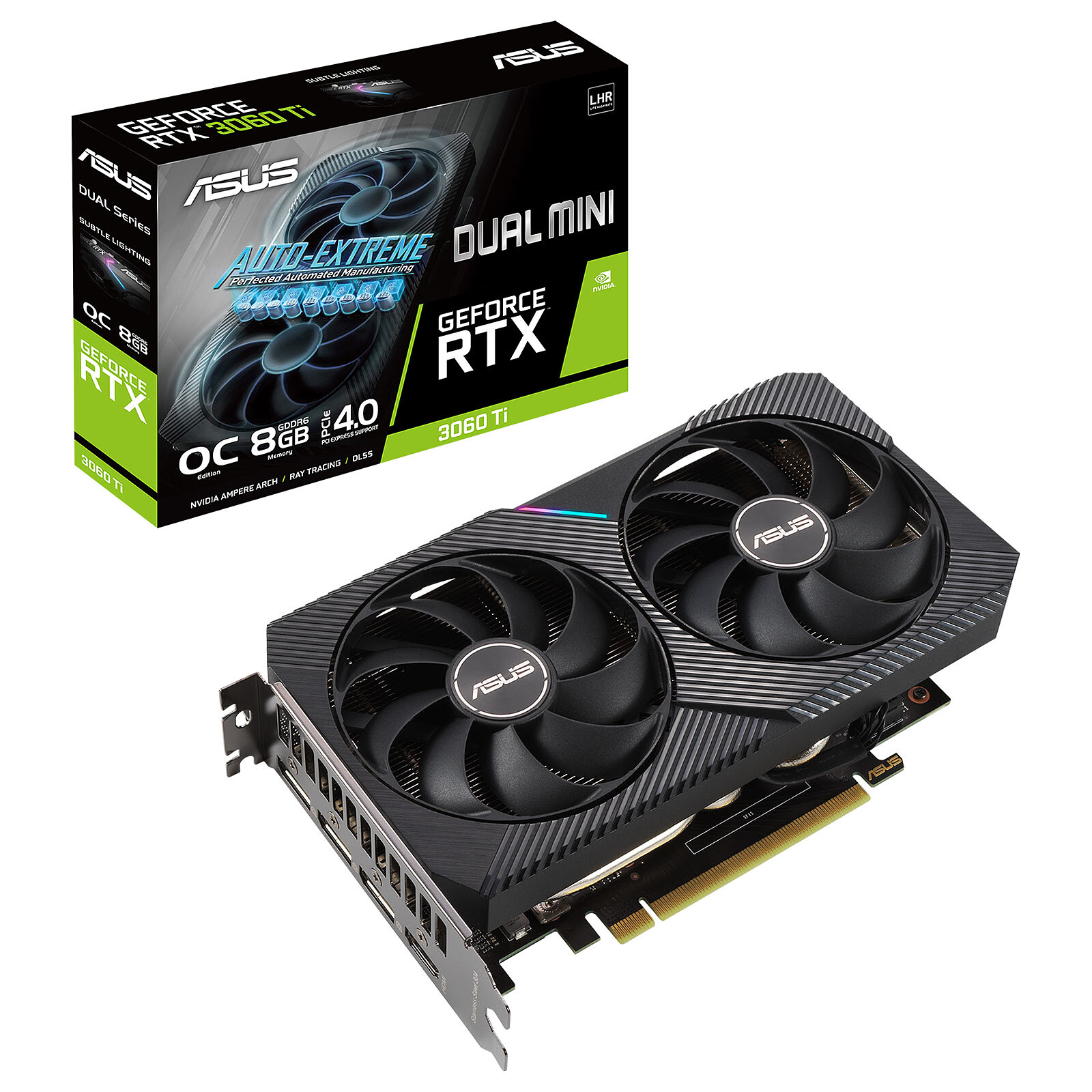 ASUS GeForce RTX Dual 3060 Ti O8G Mini V2 (LHR) - Graphics card