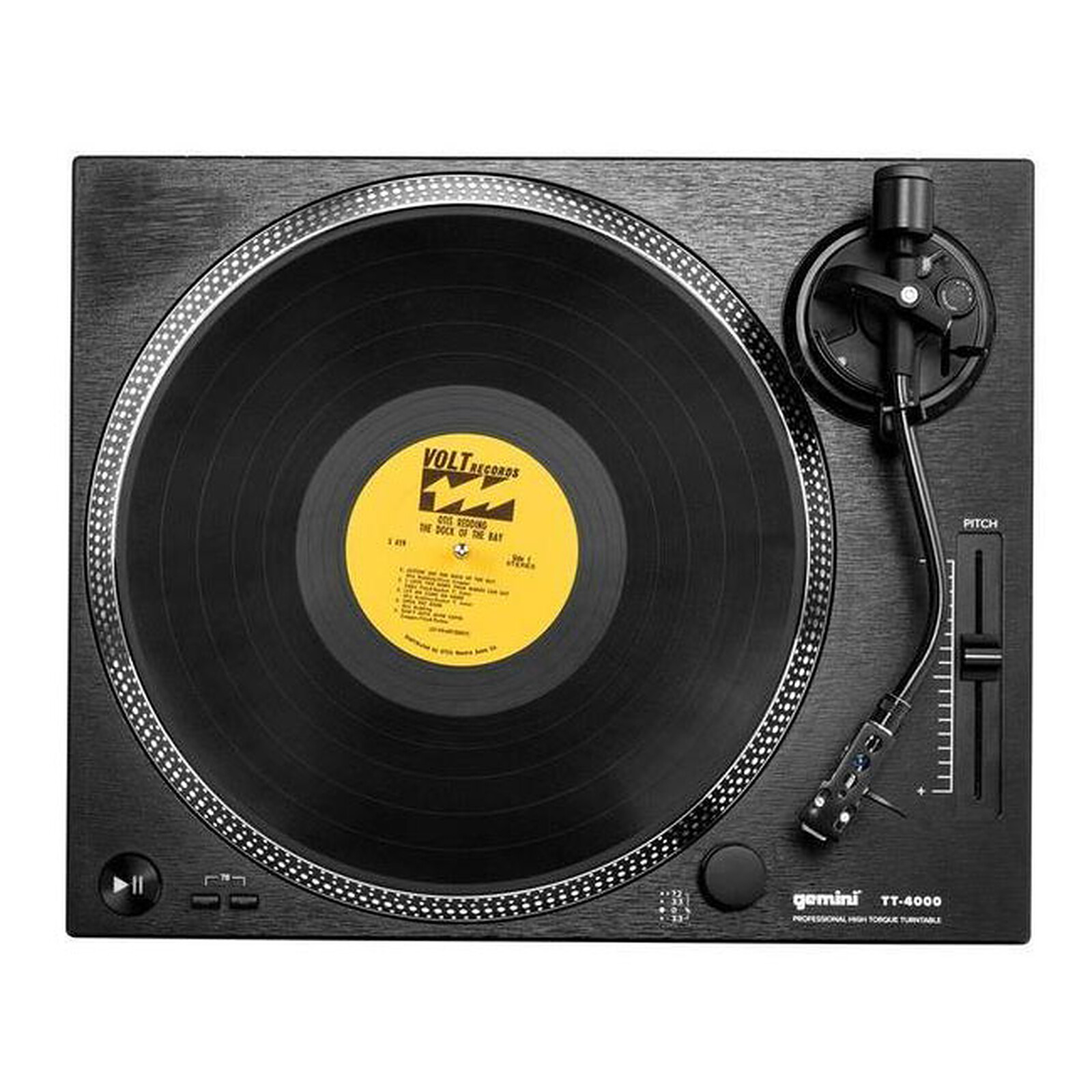 Platine Vinyle Gemini TT-1200 – Entraînement Courroie, USB | 33/45 Tours, Pitch Réglable | Conversion MP3 Incluse | Idéale DJ Débutant