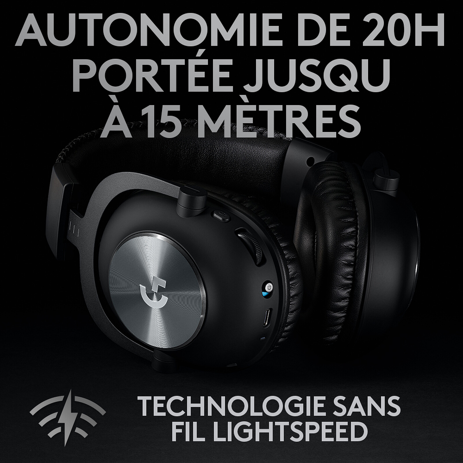 Casque ( ecouteurs / headset ) Logitech G435 LightSpeed et Bluetooth sans  Fil/Noir
