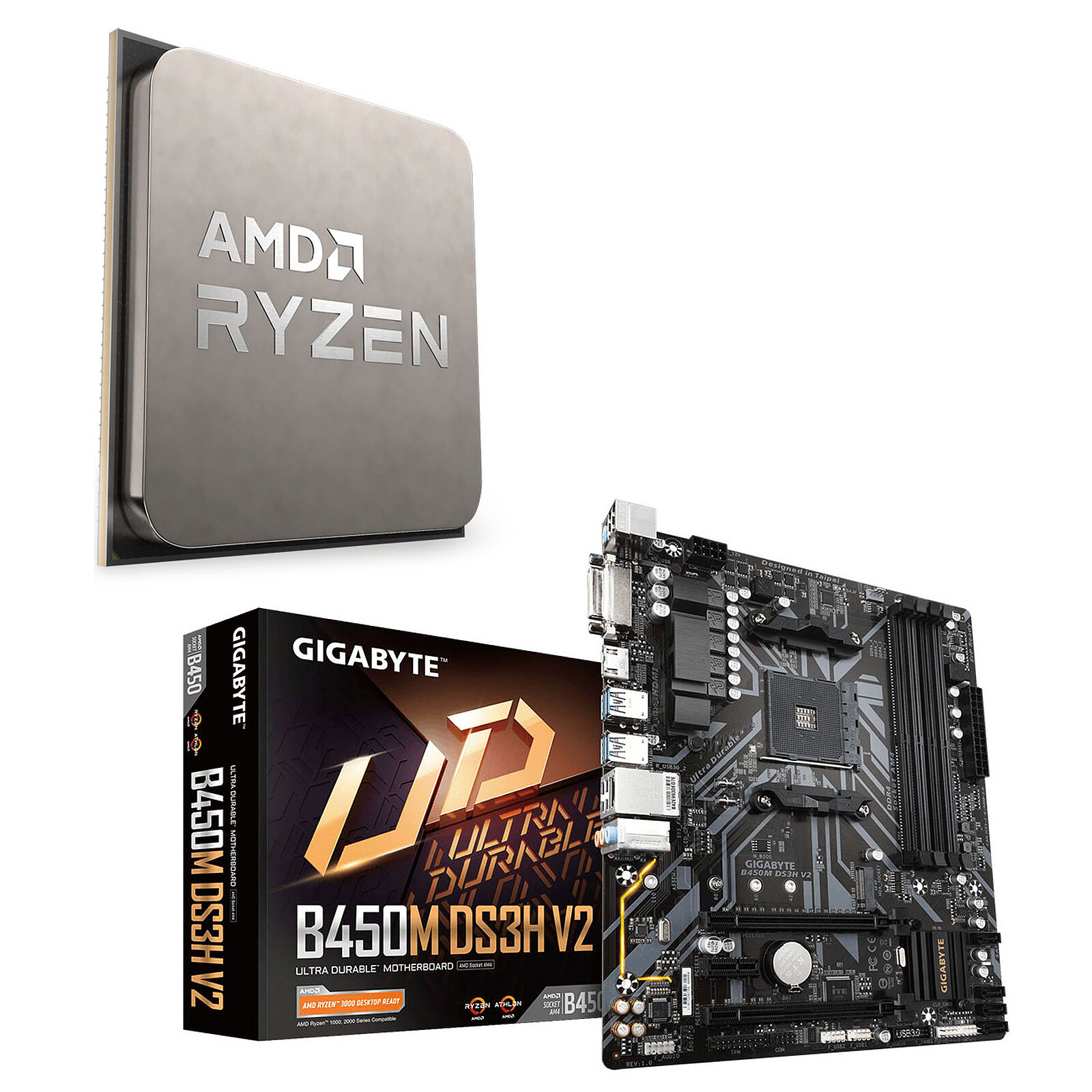 AMD Ryzen 5 3600 PC Upgrade Kit Gigabyte B450M-DS3H V2 - Upgrade bundles -  LDLC 3-year warranty