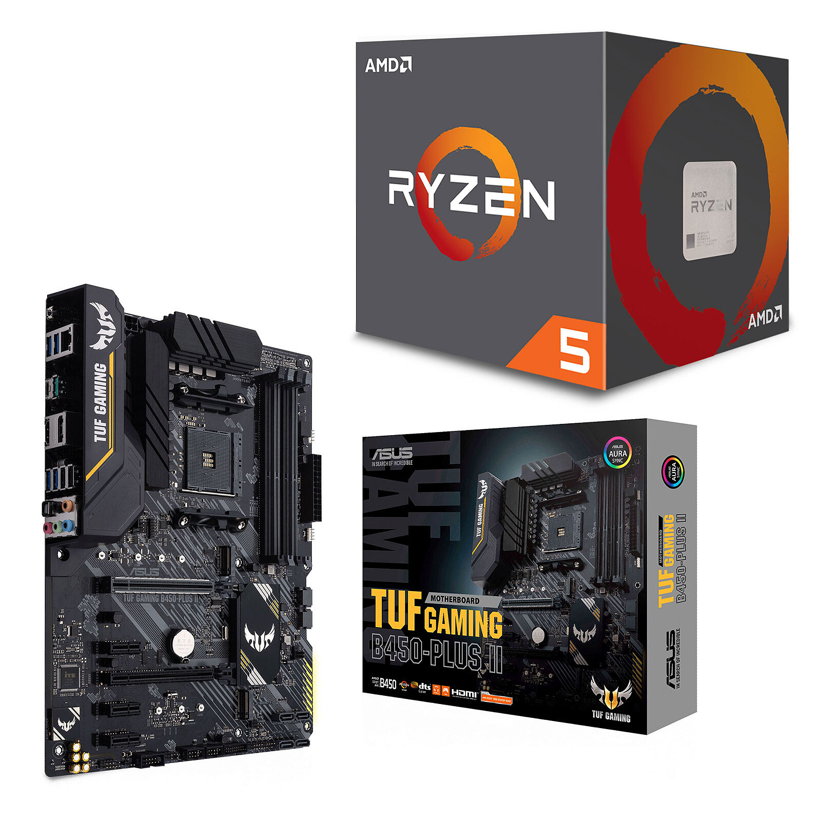 AMD Ryzen5 3600 と ASUS B450 マザーボード セット-