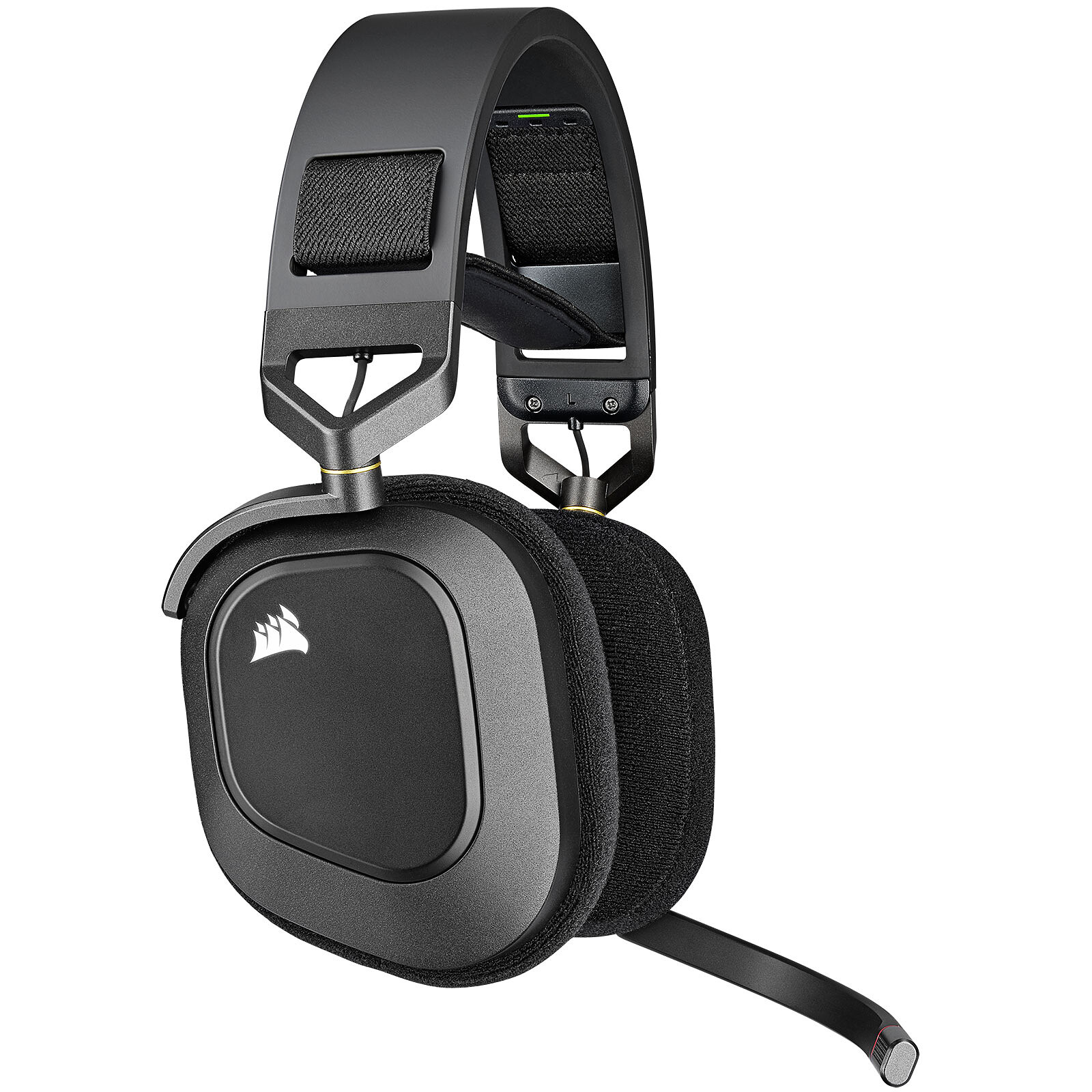 Corsair HS80 RGB Wireless Casque Gaming Premium avec Dolby Atmos Audio  (Faible Latence, Microphone Omnidirectionnel, sans Fil Jusqu'à 18 Mètres,  20