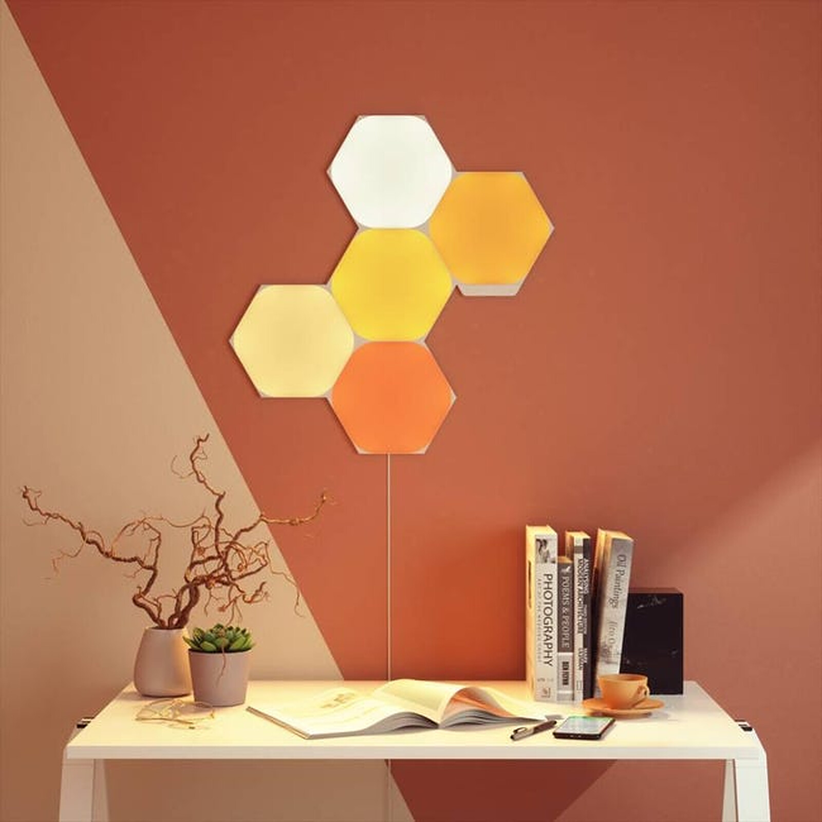 Nanoleaf Shapes Hexagons Starter Kit (15 pieces) Smart lamp LDLC 3-year  warranty