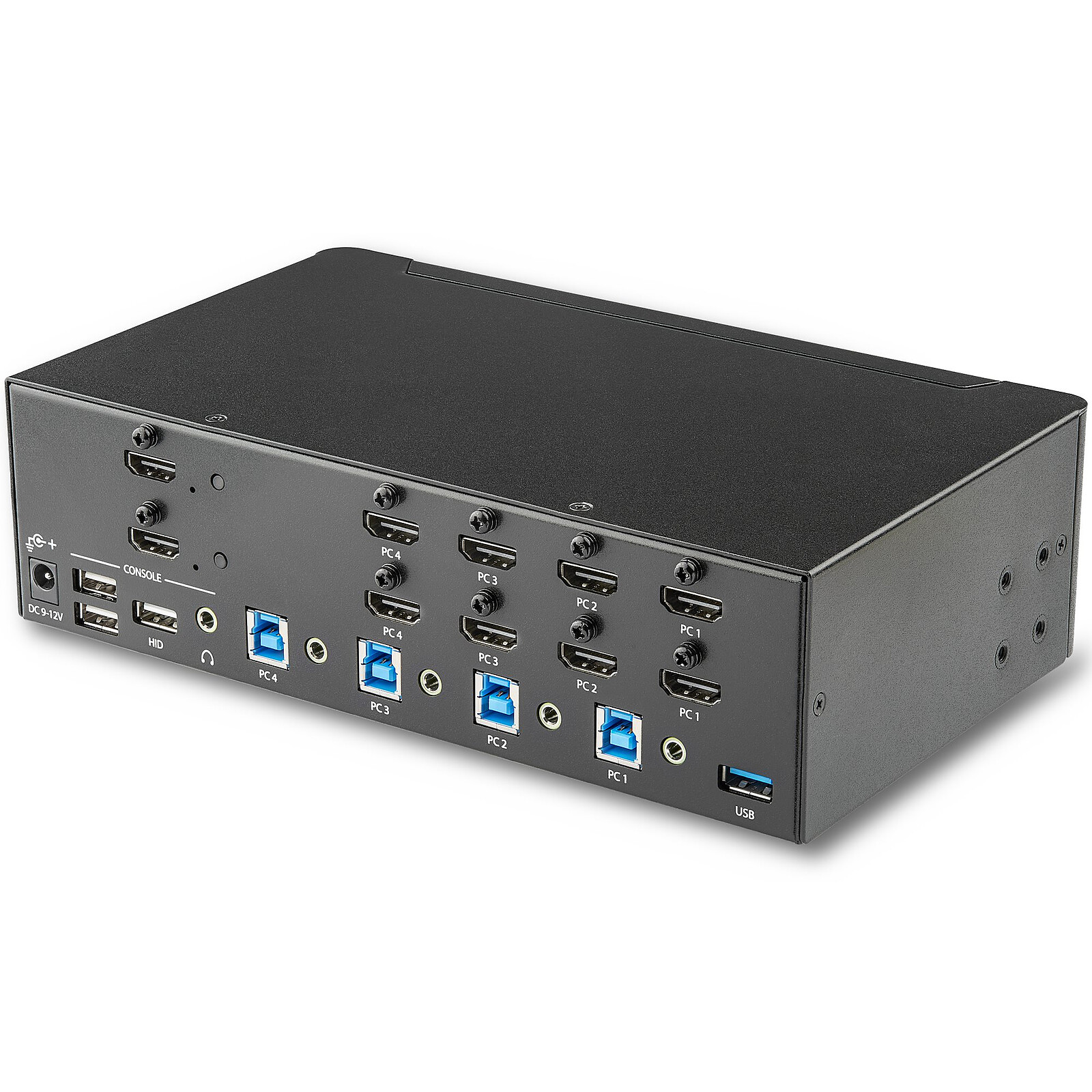 4-Port HDMI Dual Display USB-C KVM Switch with Integrated USB  Hub KVM LDLC 3-year warranty