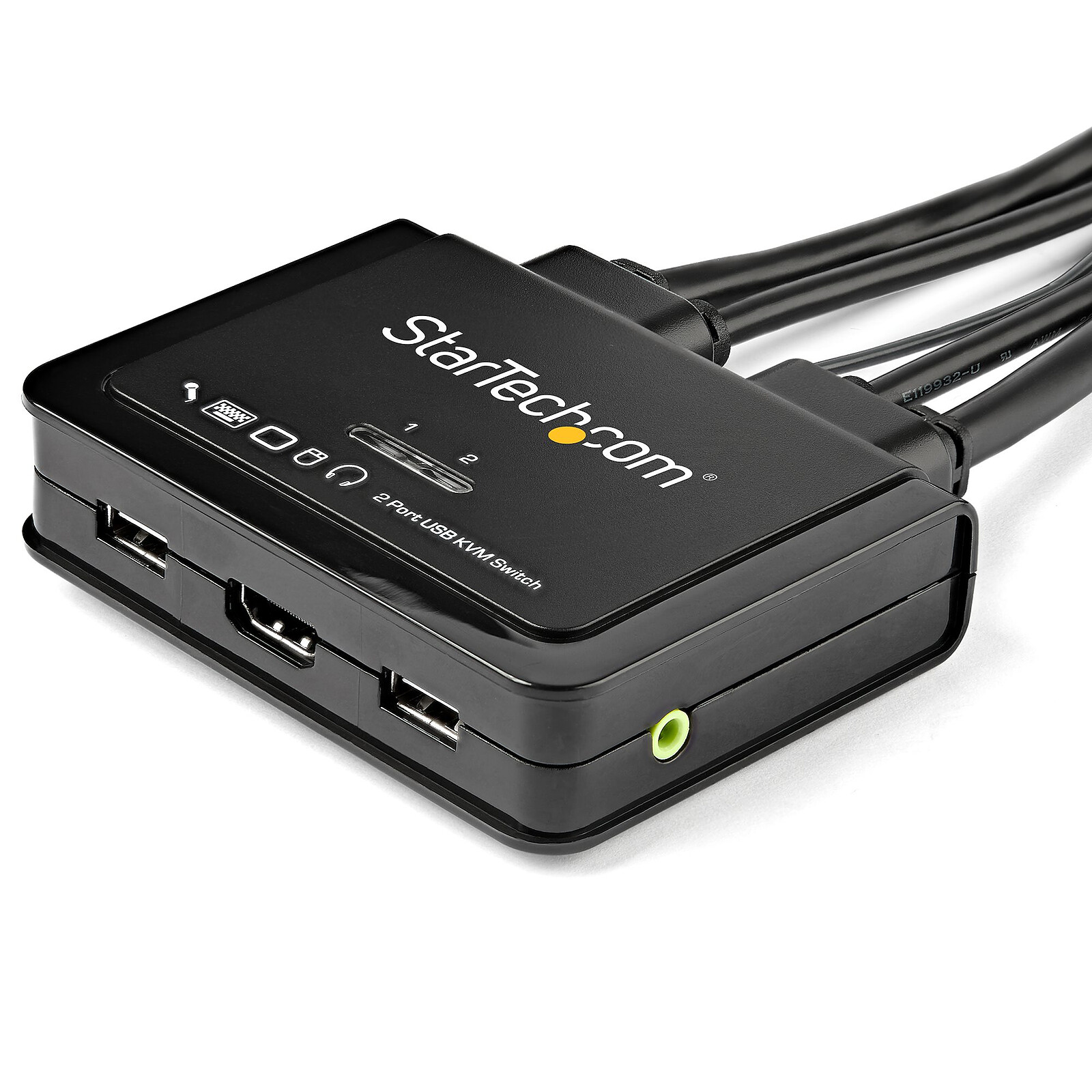 ATEN Commutateur KVM câble HDMI 4K USB 2 ports avec sélecteur de