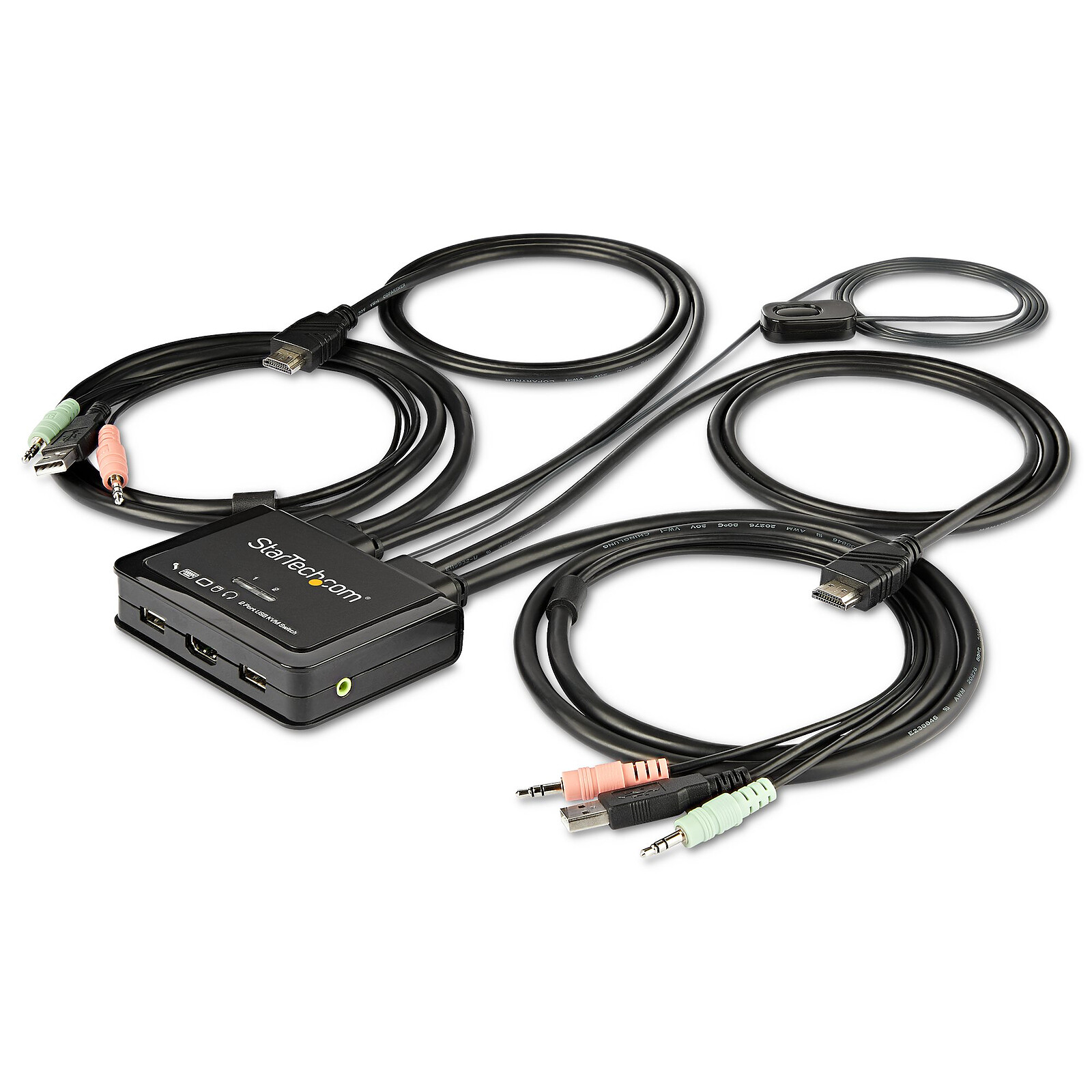 KVM switch HDMI 4K / USB 2.0 - 2 ports avec câbles - KVM Générique