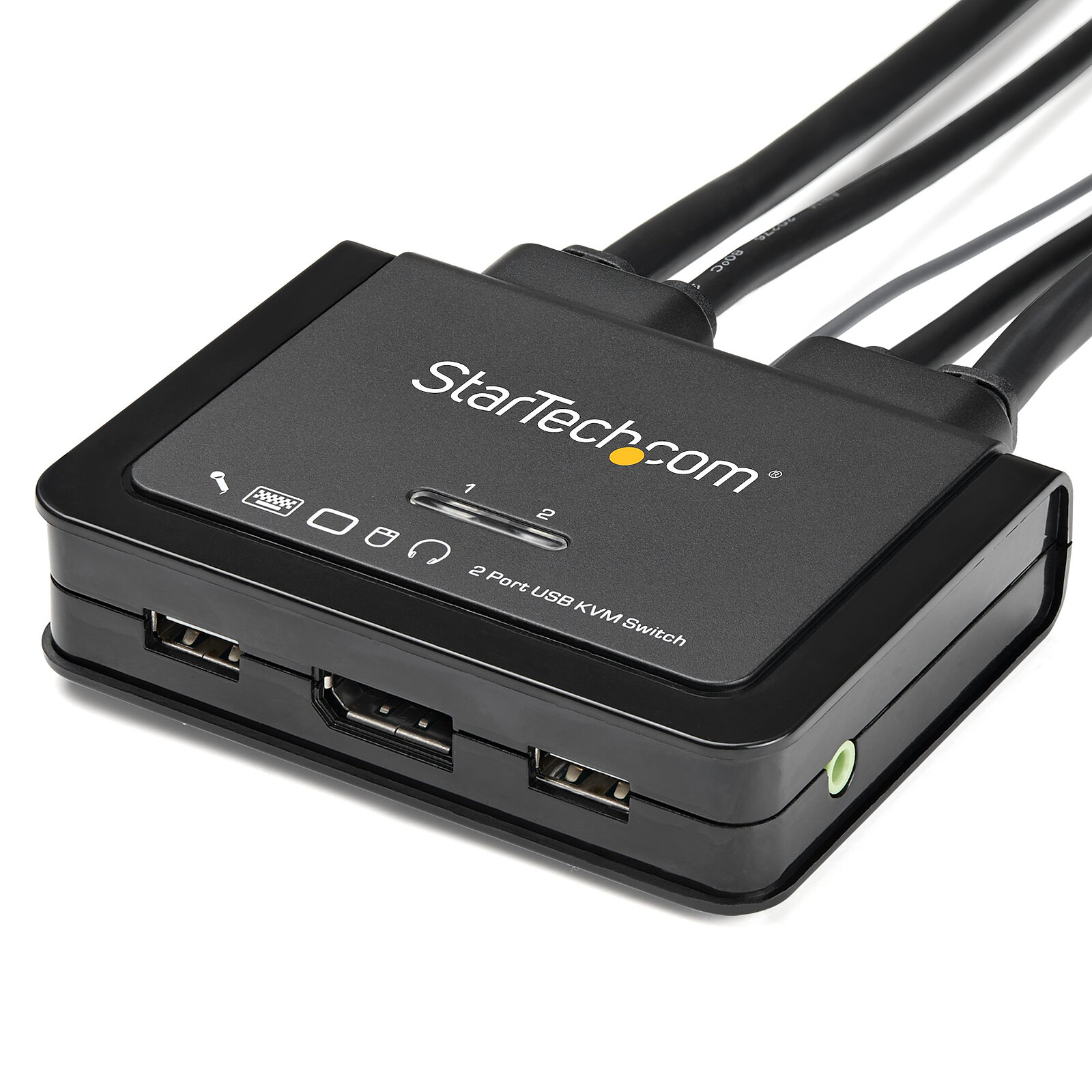 Commutateur KVM 4K HDMI USB-C à 2 ports avec passage d