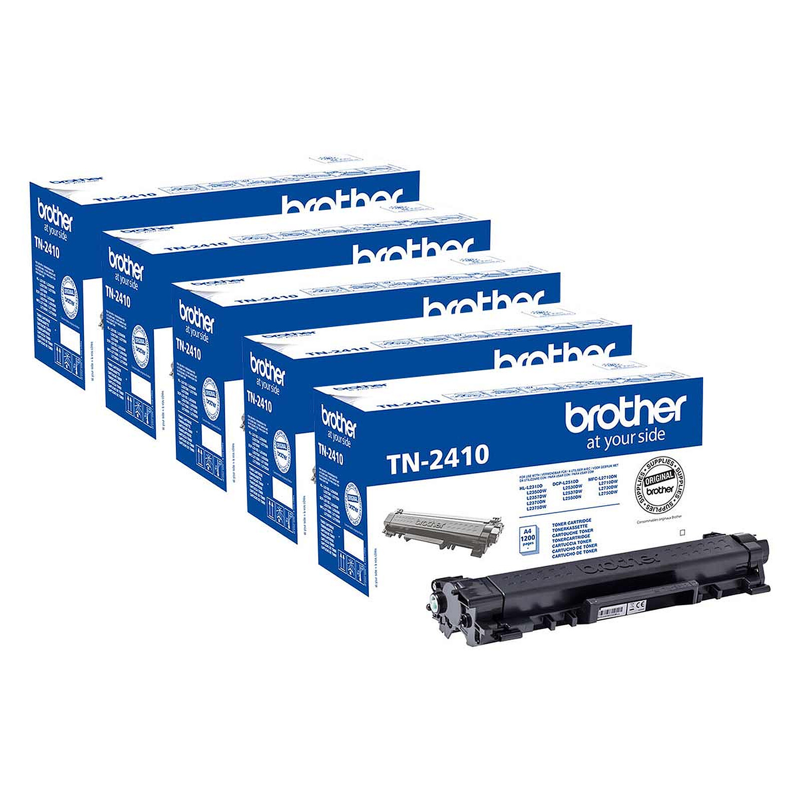 Brother TN-2410 x 5 (Noir) - Achat Toner imprimante Brother pour  professionnels sur