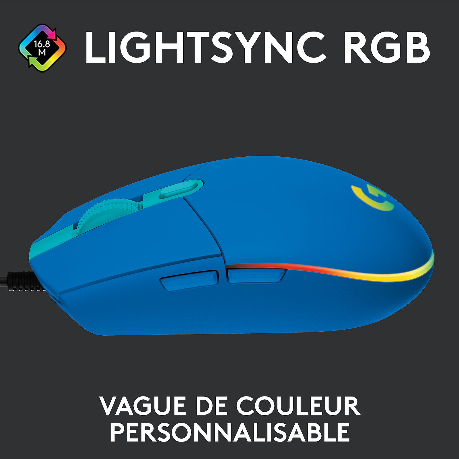 Mouse LOGITECH GAMING G203 BLUE – Compured