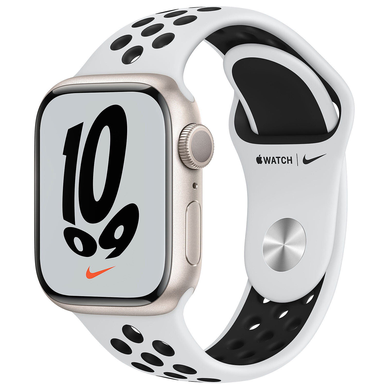 Apple Watch Nike Series 7 GPS Aluminum Stellar Light Sport Band 41