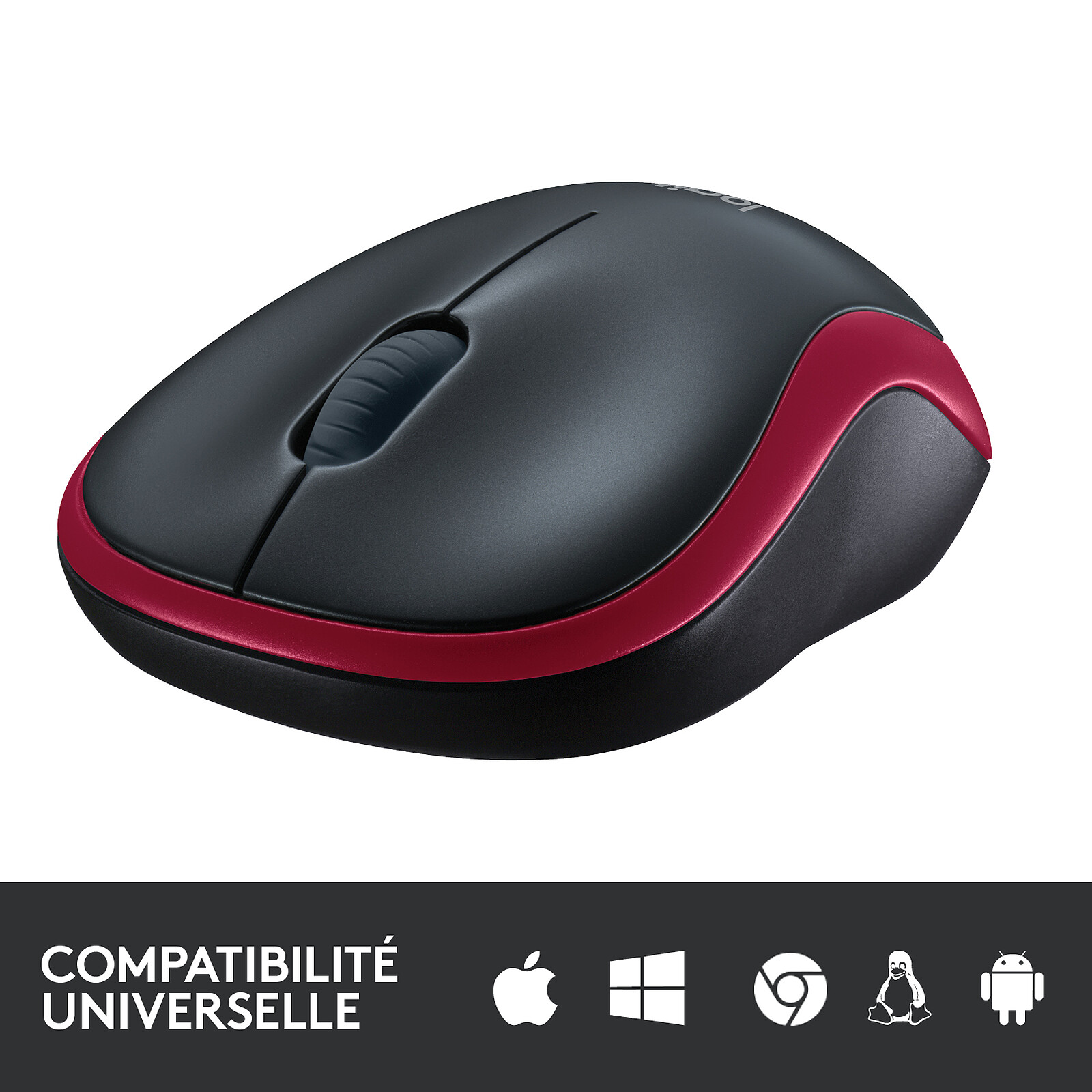 Red MOUSE SENZA FILI WIRELESS USB 2.4ghz Batterie LED per PC red rosso 
