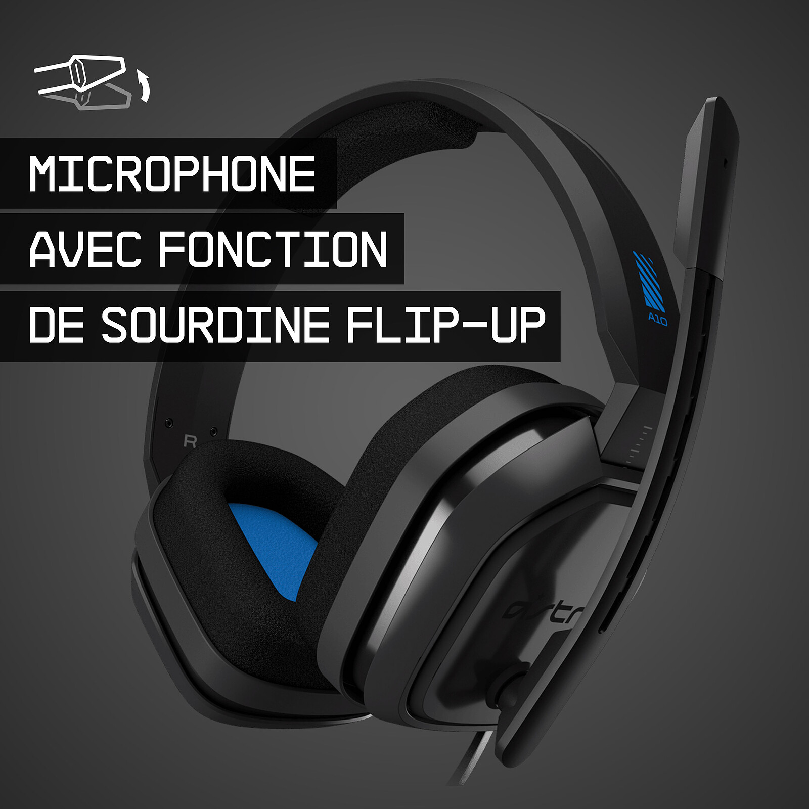 Astro A10 Gris/Azul (PC/Mac/Xbox One/PlayStation 4/Switch/Mobile) - Auriculares  microfono - LDLC