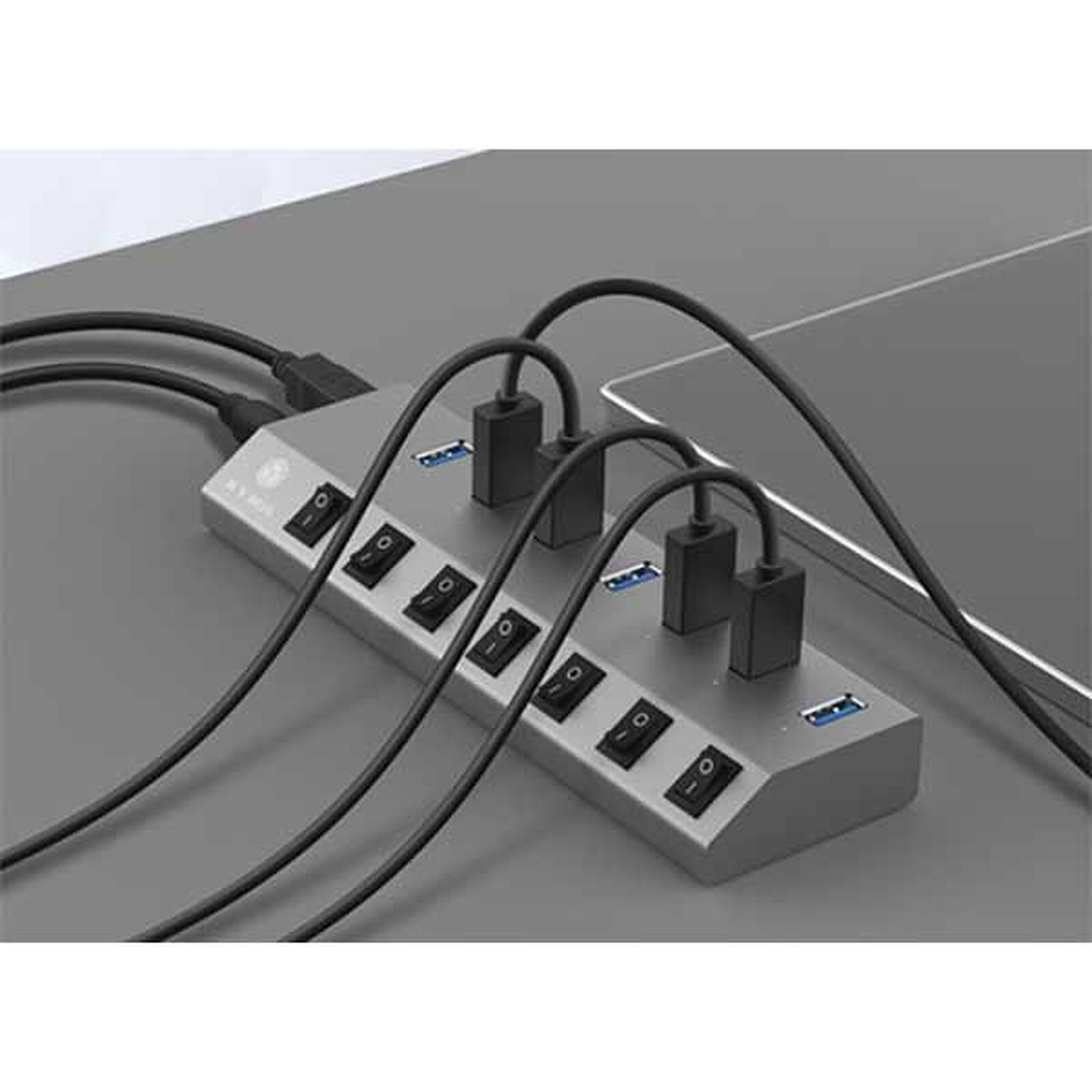 Heden hub USB 3.0 (4 puertos) con fuente de alimentación de corriente - Hub  USB - LDLC