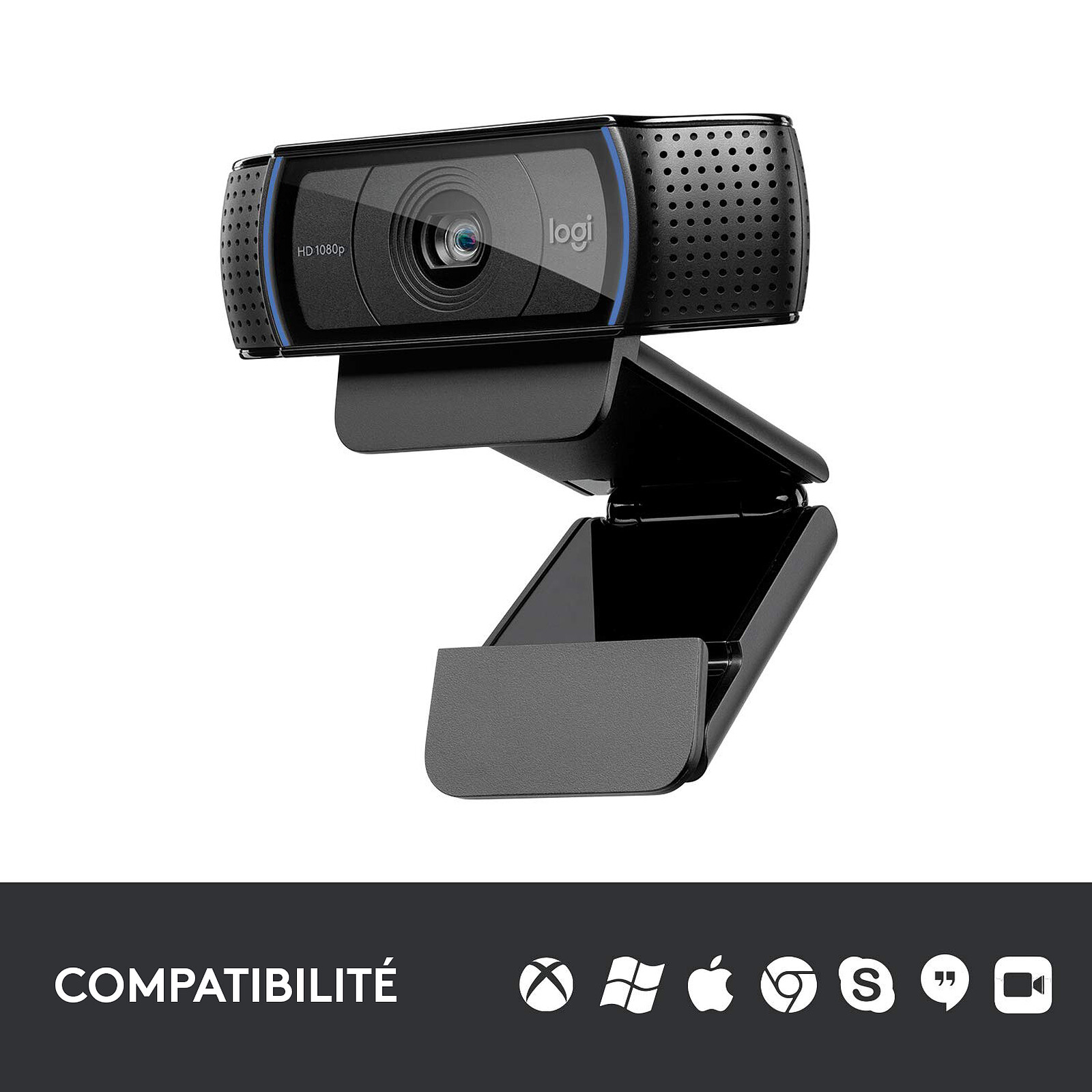 Sans Marque Webcam HD 720P Avec Microphone - Noir à prix pas cher