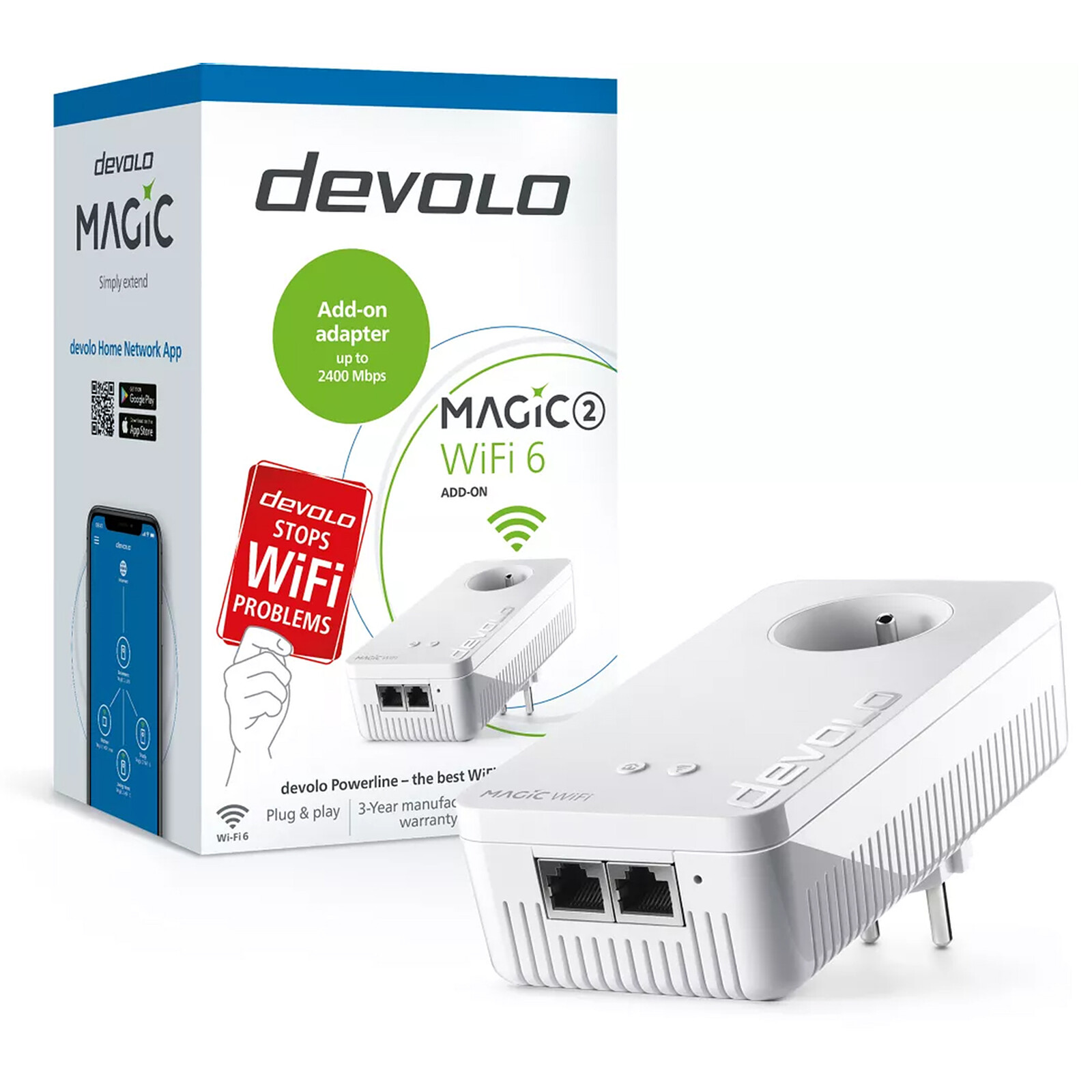 DEVOLO Magic 2 WiFi next - Starter Kit - 2 adaptateurs CPL - 2400