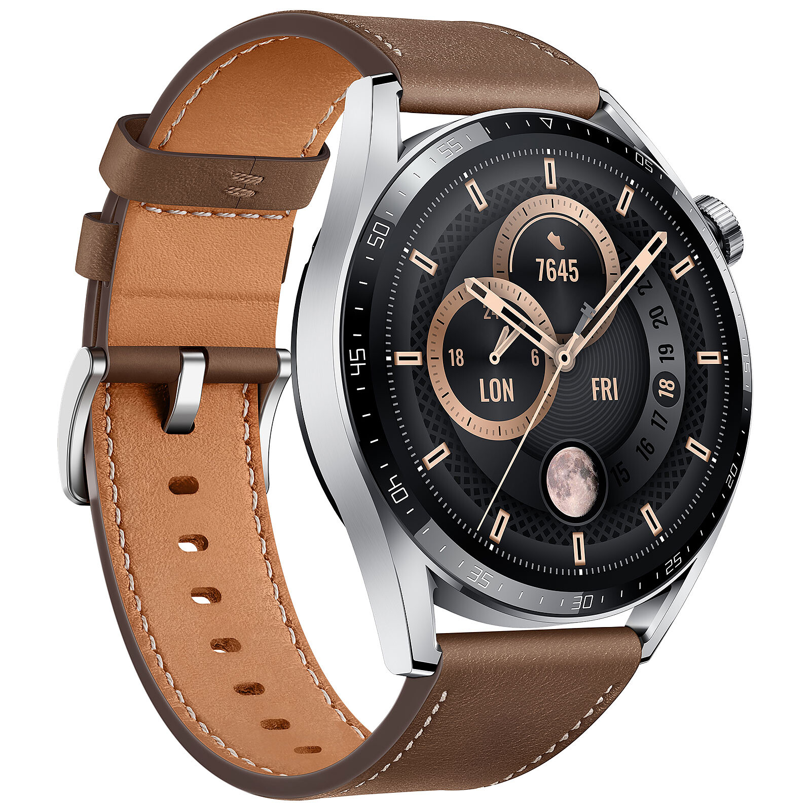 Huawei Watch GT 3 Classic (46 mm / Leather / Brown)