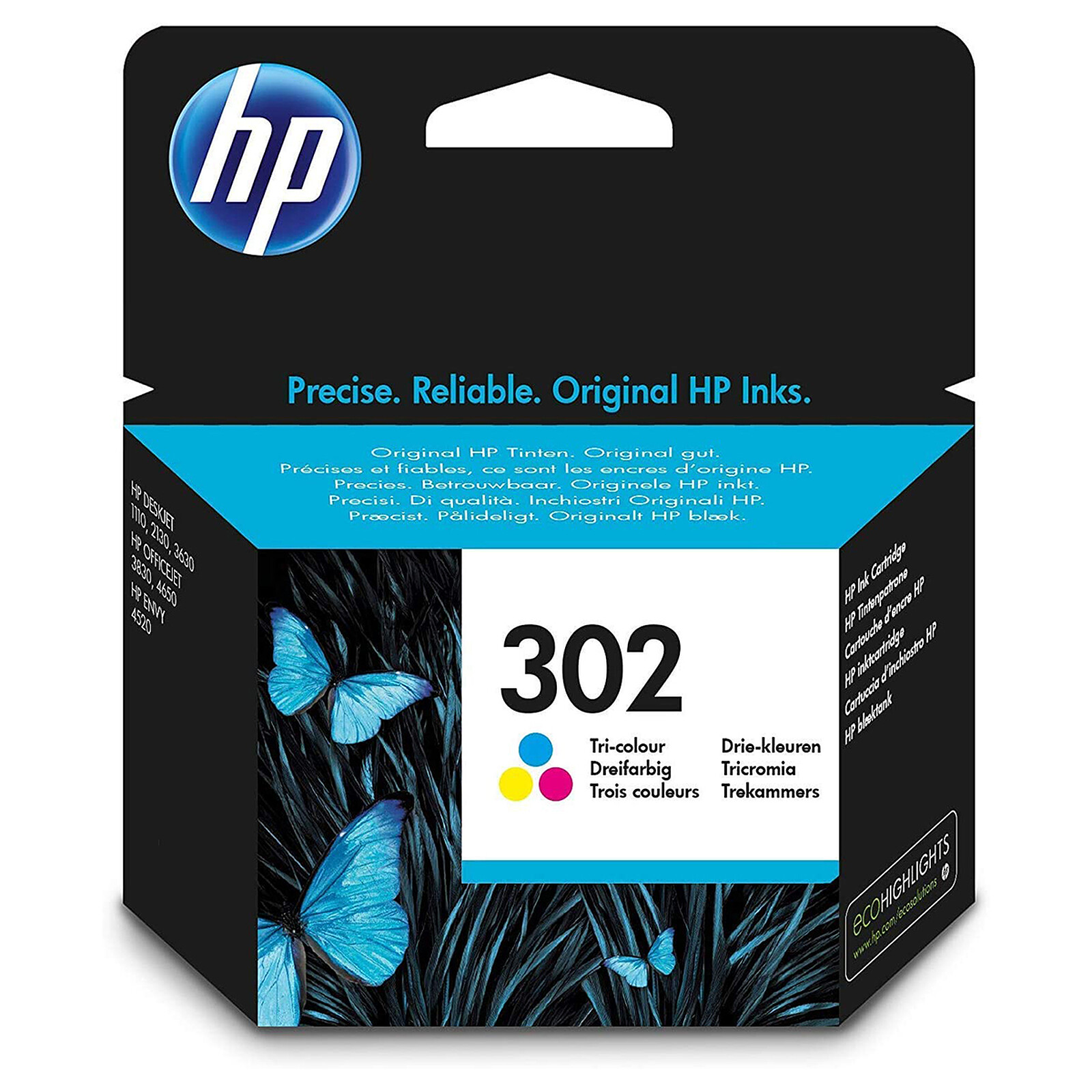 Cartouche compatible HP 302 - pack de 2 - noir, cyan, magenta, jaune - Ink  Pas Cher