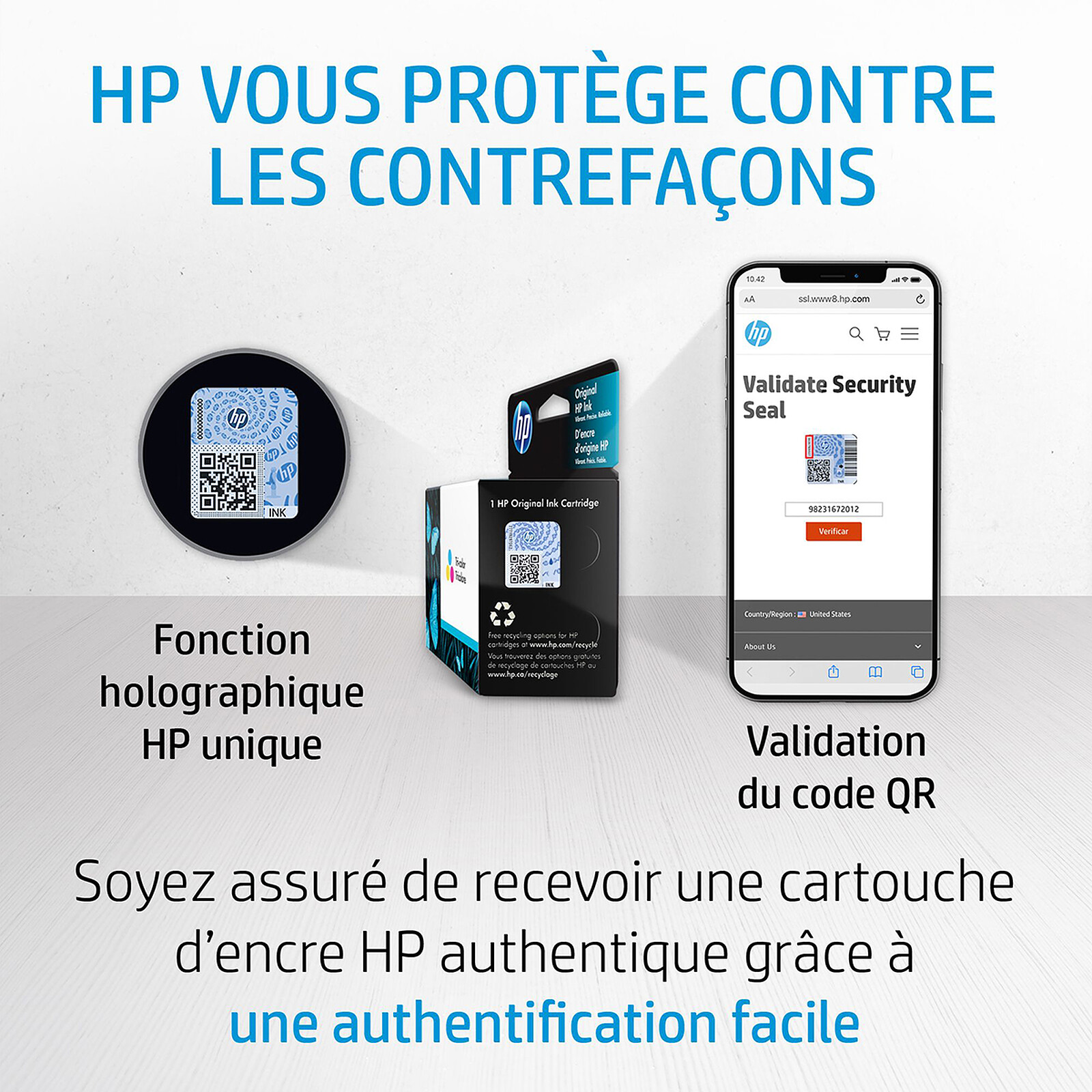 HP 963Xl Pack de 4 Cartouches Authentiques d'encre Noire/Cyan