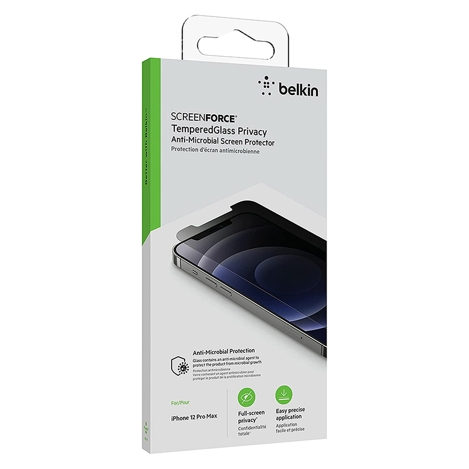 Belkin Tempered Glass pour iPhone 12 Pro Max (Filtre confidentialité) - Protection  écran - LDLC