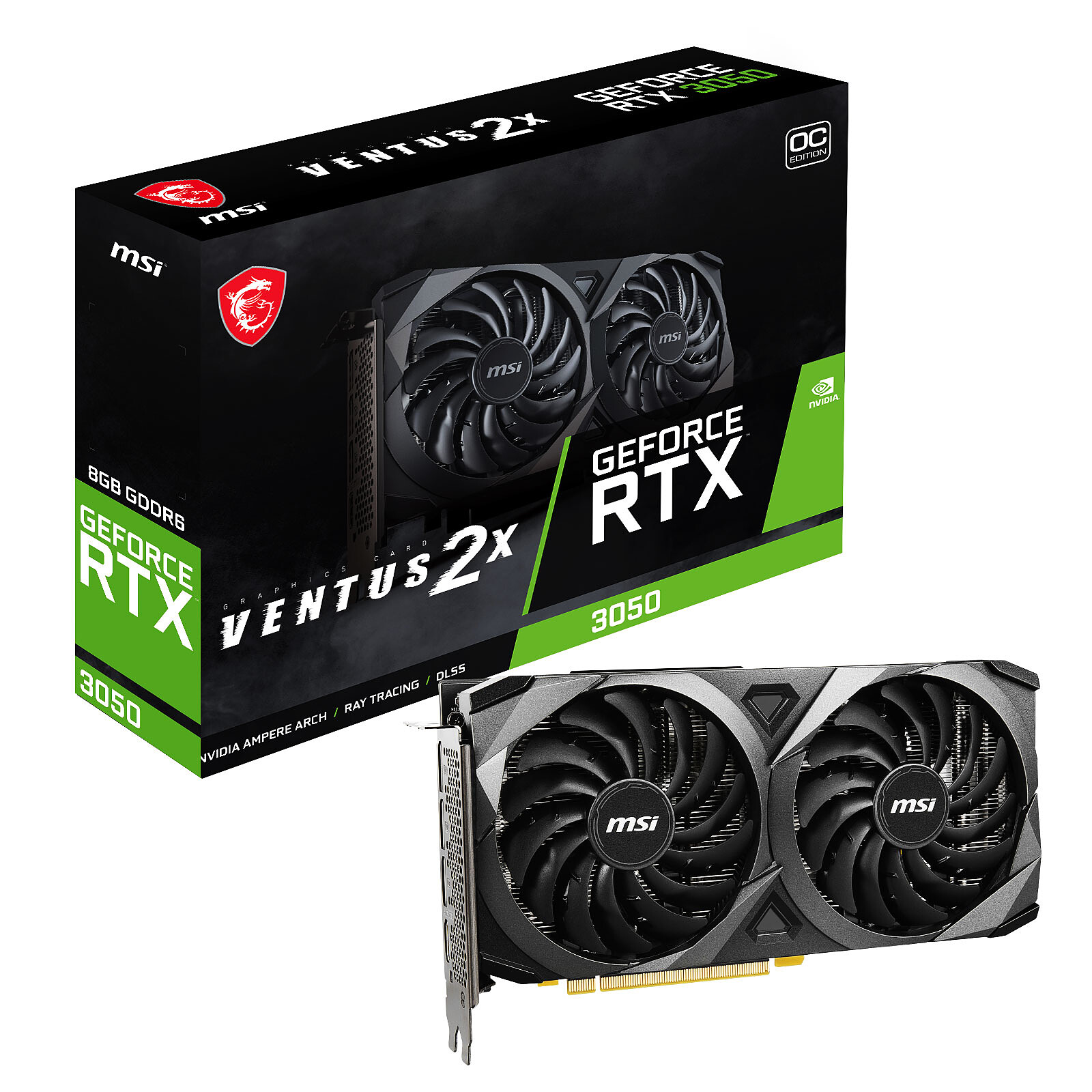 MSI GeForce RTX 3050 VENTUS 2X 8G OC - Graphics card - LDLC 3-year