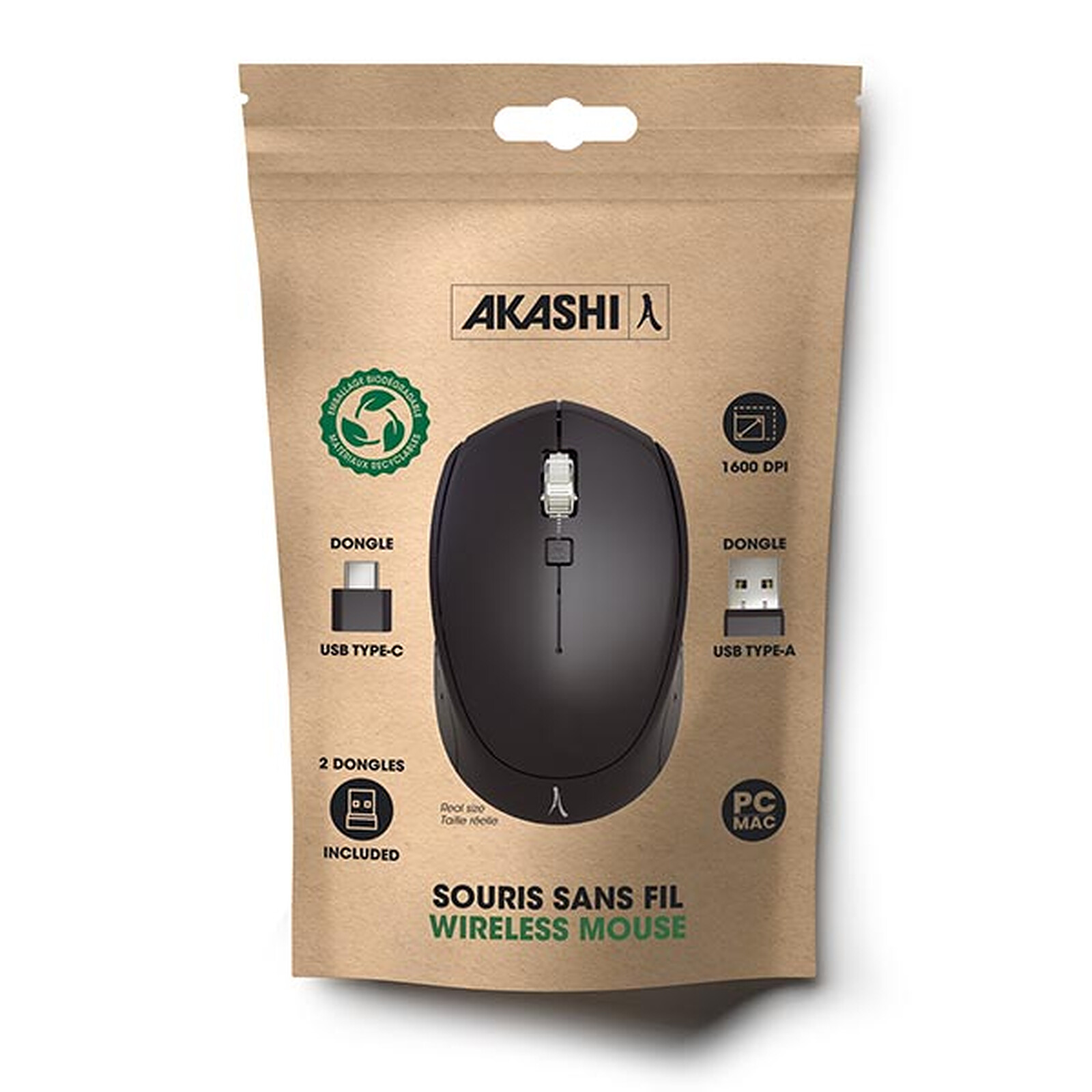 Advance Shape 6D Wireless Mouse (noir) - Souris PC - Garantie 3