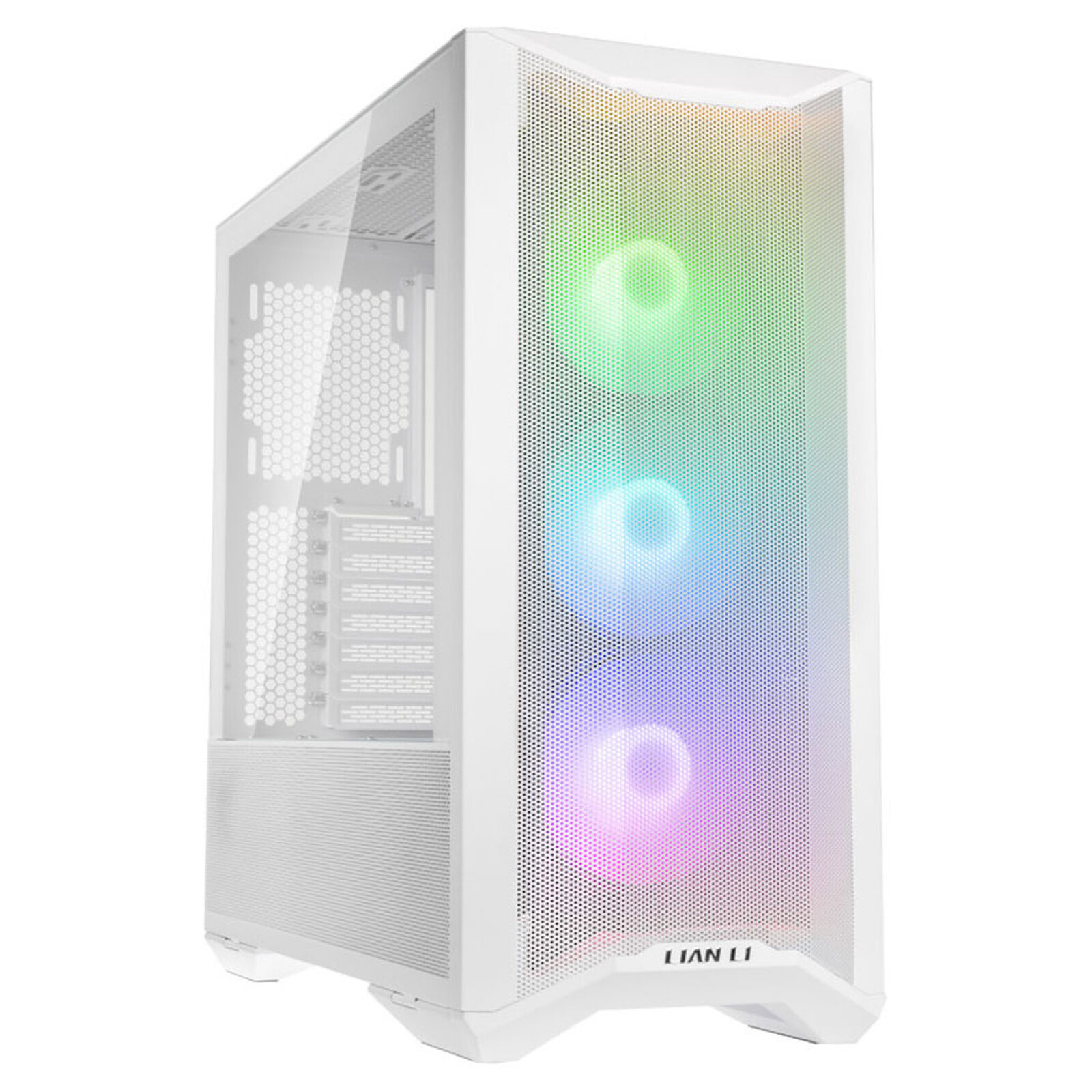 LIAN LI LANCOOL II MESH C RGB SNOW WHITE Tempered Glass ATX Case - White  Color, Type C Included - LANCOOL II MESH C RGB-S