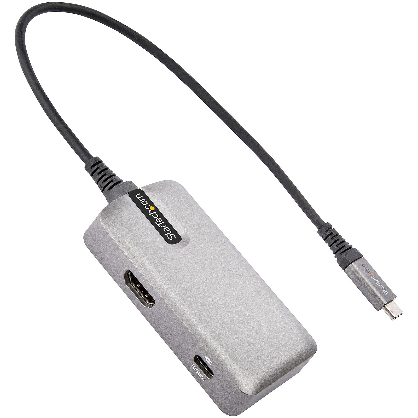 StarTech.com Adaptateur multiport USB-C vers HDMI 4K 60 Hz, Hub 4 ports USB  3.0 et Power Delivery 100W - Hub USB - Garantie 3 ans LDLC