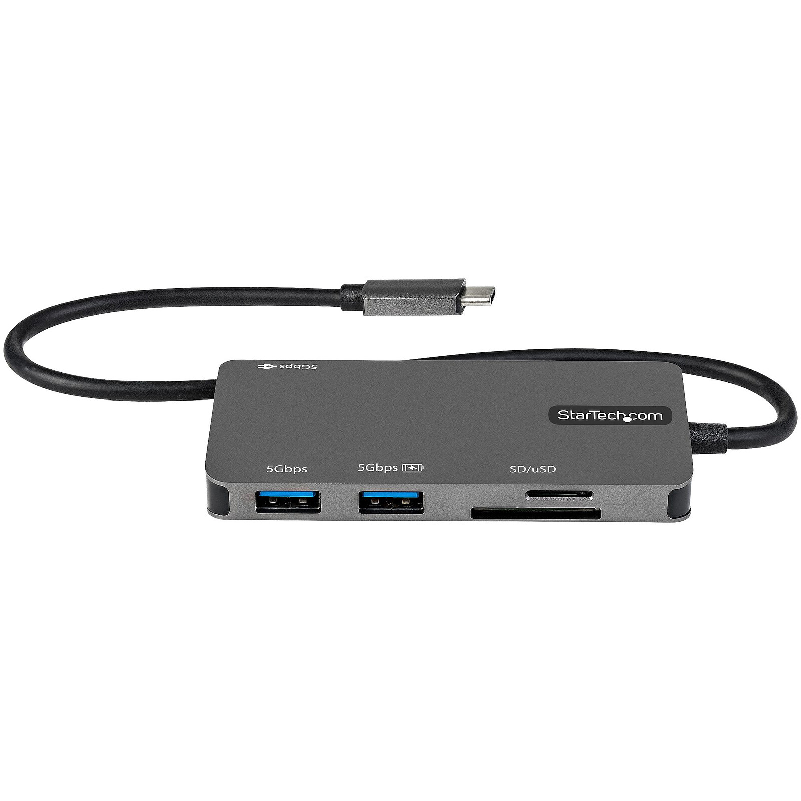 StarTech.com Adaptateur multiport USB-C avec lecteur de carte SD  (UHS-II)/Power Delivery 100 W/HDMI 4K/GbE/USB 3.0 (DKT3CHSD4GPD) - La Poste