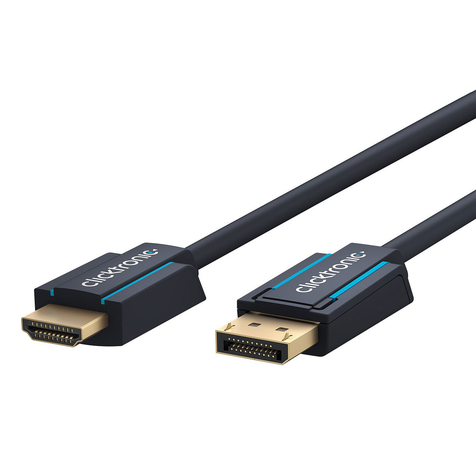 CÂBLE HDMI 2.0 / DISPLAYPORT 1.2, 4K, M / M, NOIR, 1M
