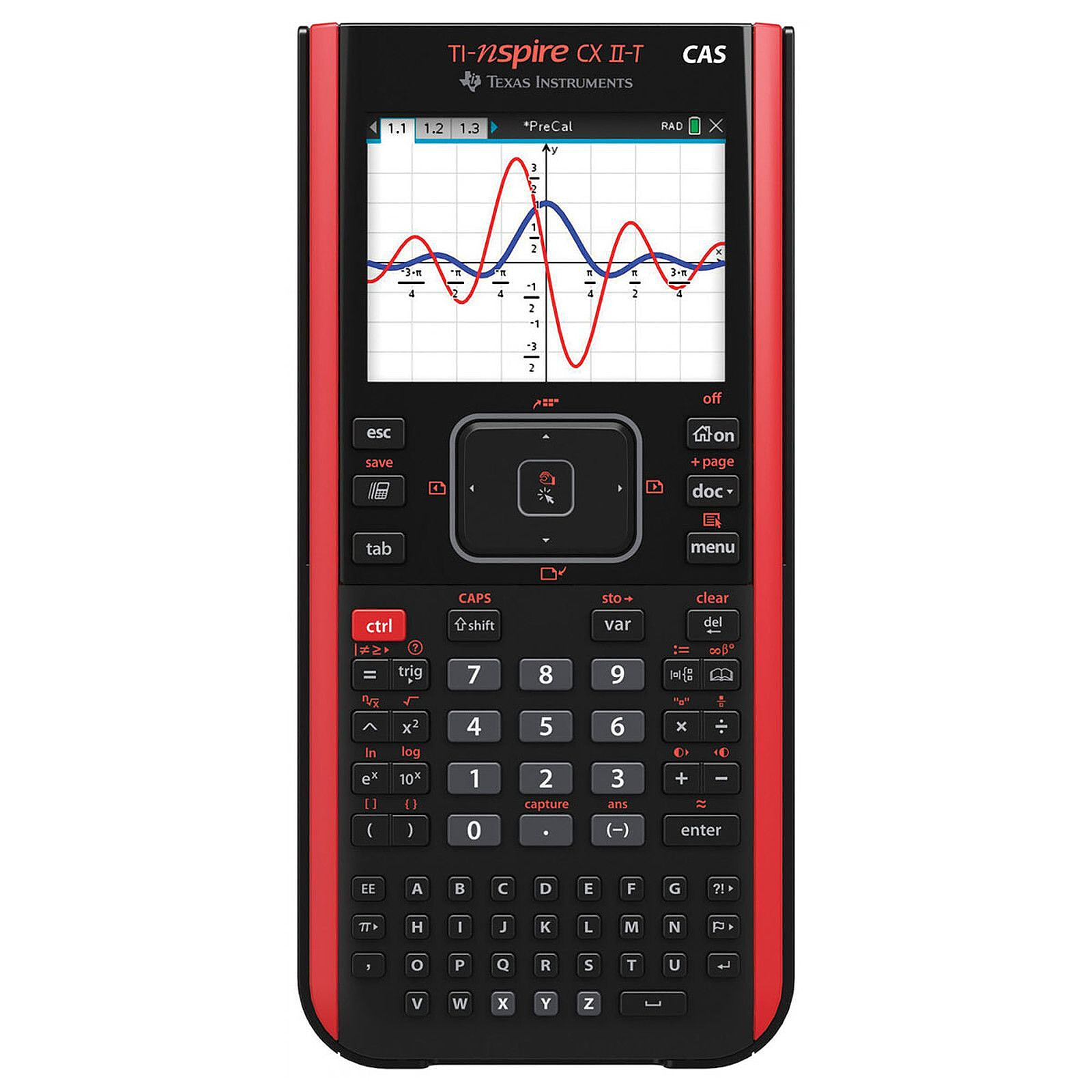 Texas Instruments TI-Nspire CX II-T CAS - Nero/Rosso - Calcolatrice -  Garanzia 3 anni LDLC