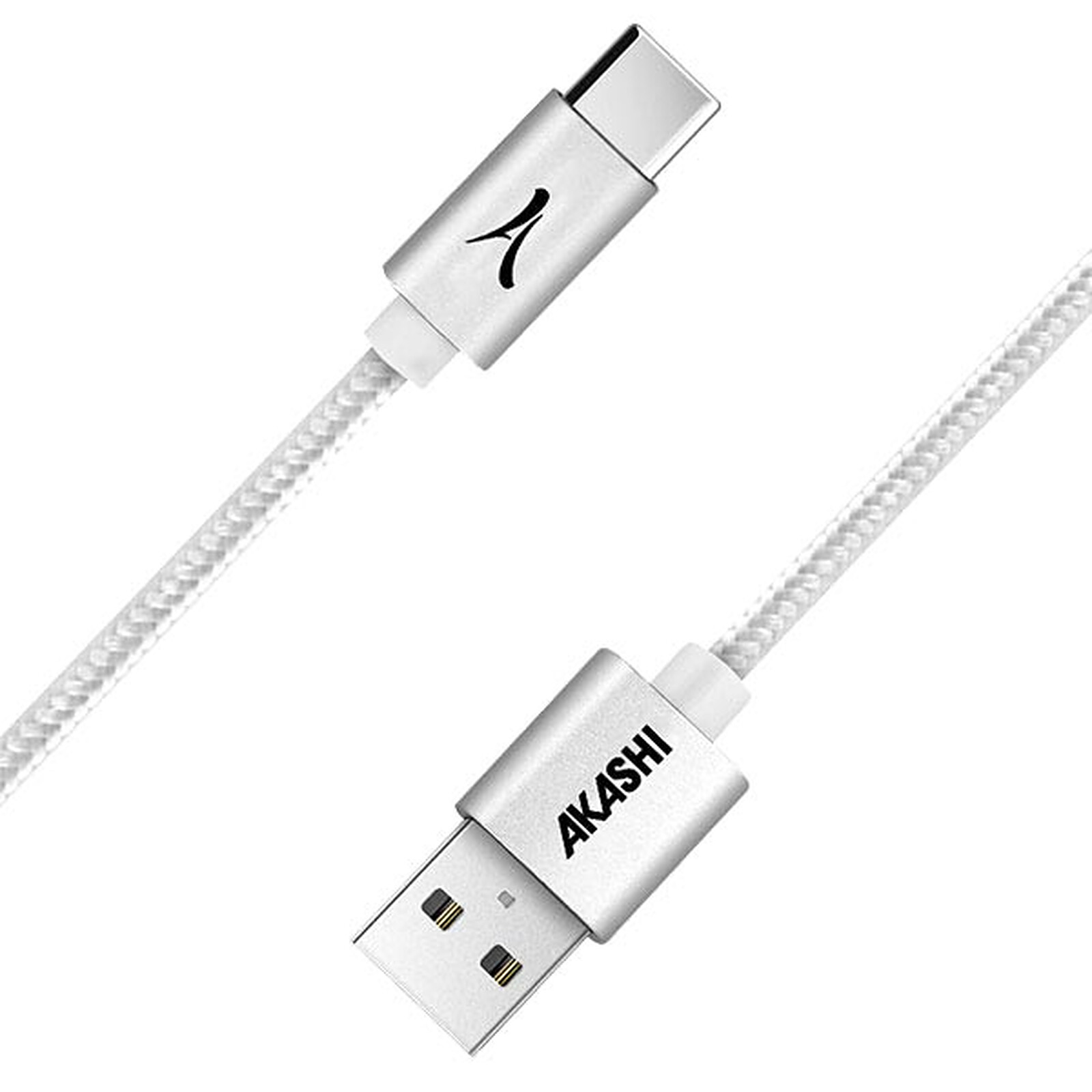 Alacena Predecesor Licuar Cable USB-C Akashi de aluminio y trenzado (blanco) - USB Akashi en LDLC