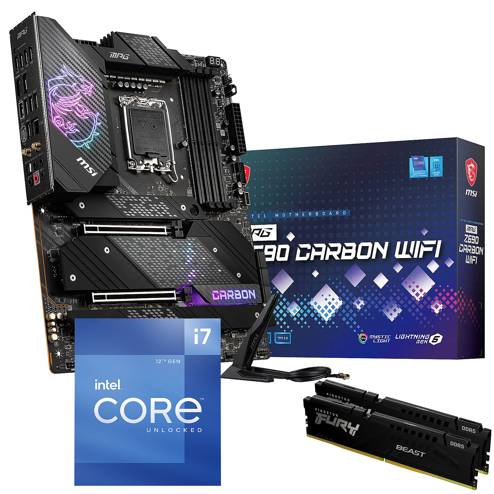 Kit Upgrade PC Intel Core i7-12700K 32 GB MSI MPG Z690 CARBON WIFI DDR5 - Kit  upgrade PC - Garantie 3 ans LDLC