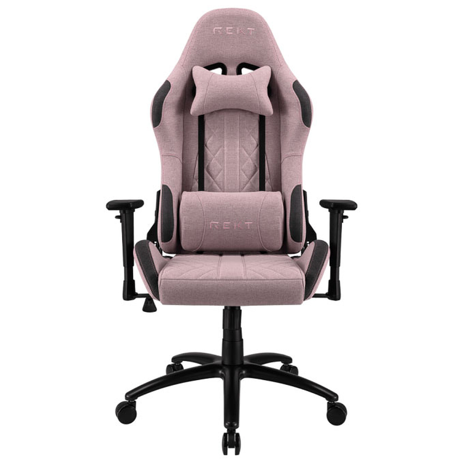 Chaise de Gaming rose avec coussin lombaire - Confortable et élégante