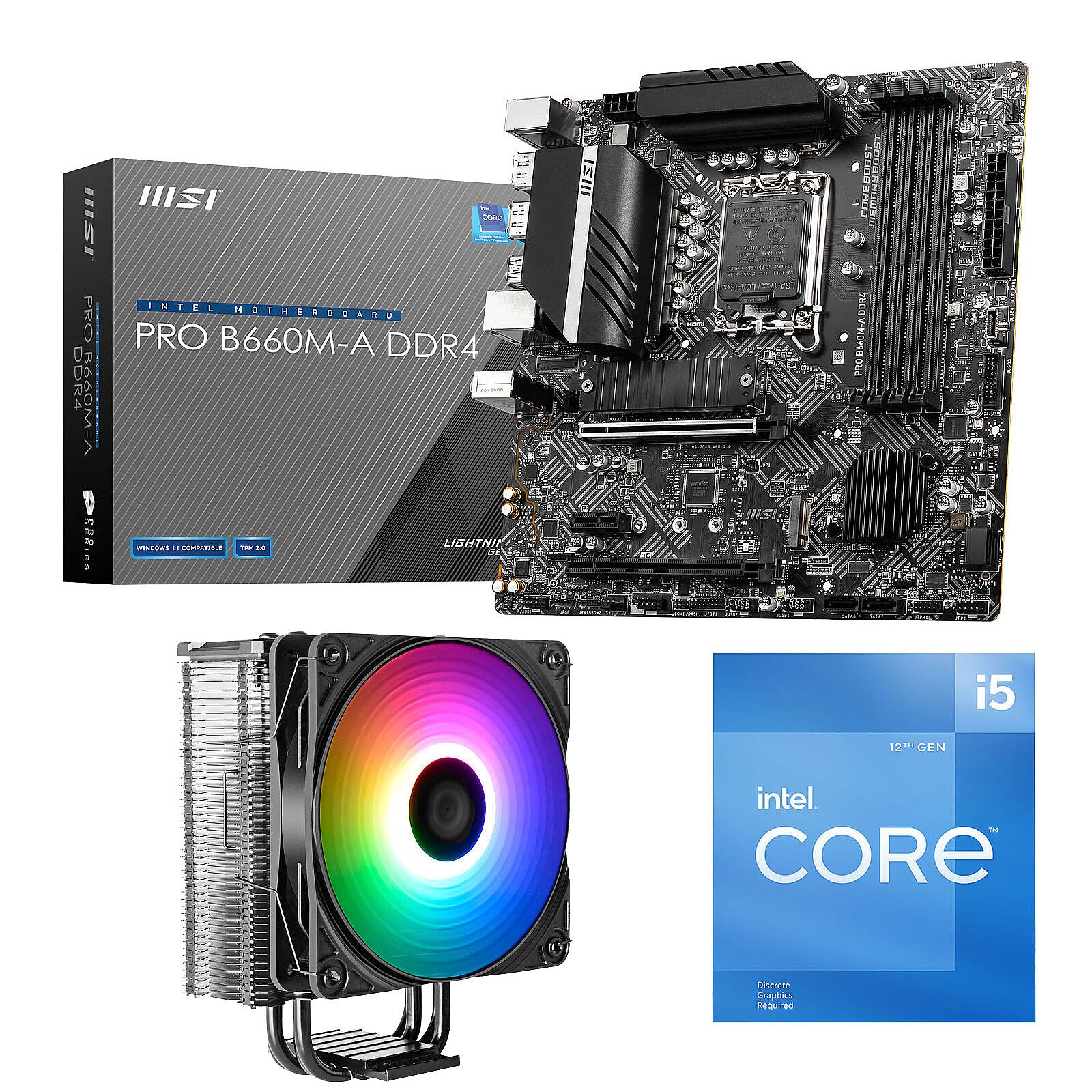 Kit de actualización del PC Intel Core i5-12400F MSI PRO B660M-A