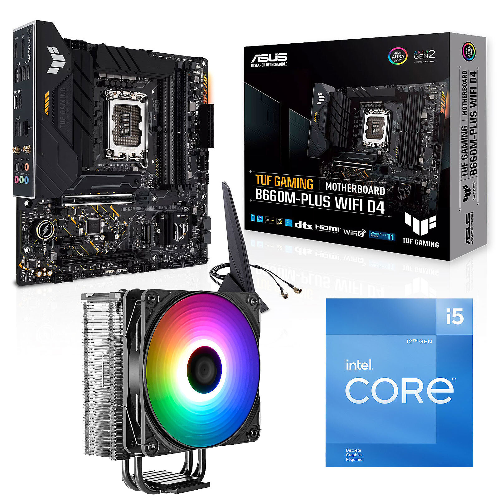 Intel Core i5-12400F ASUS TUF GAMING B660M-PLUS WIFI D4 PC Upgrade 