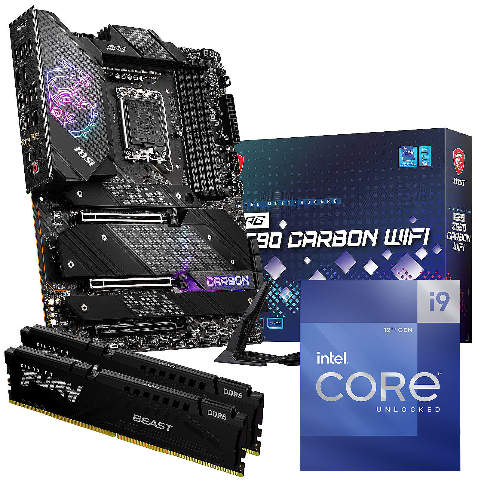 Kit Upgrade PC Core i9-12900K 32 GB MSI MPG Z690 GAMING CARBON WIFI DDR5 -  Kit upgrade PC - Garantie 3 ans LDLC
